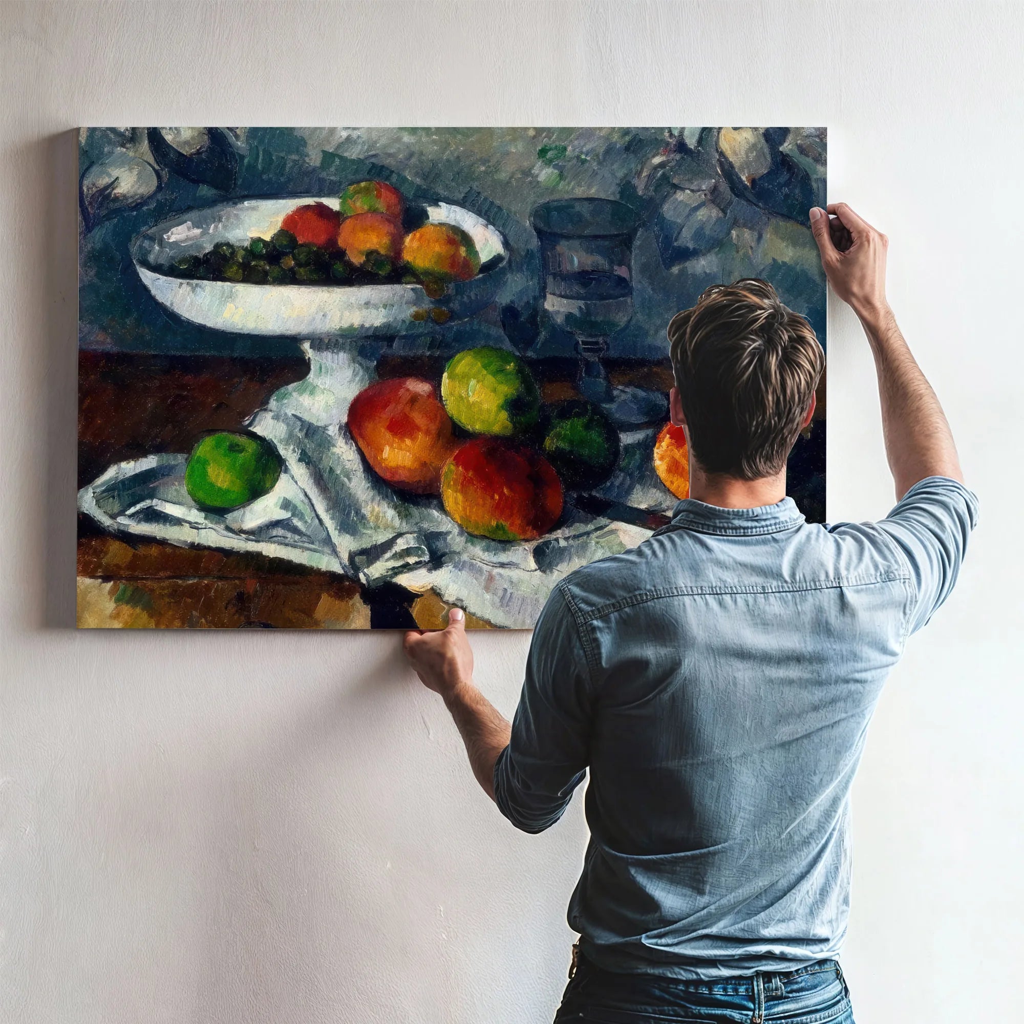 Still Life With Fruit Dish By Paul Cezanne Fine Art Print