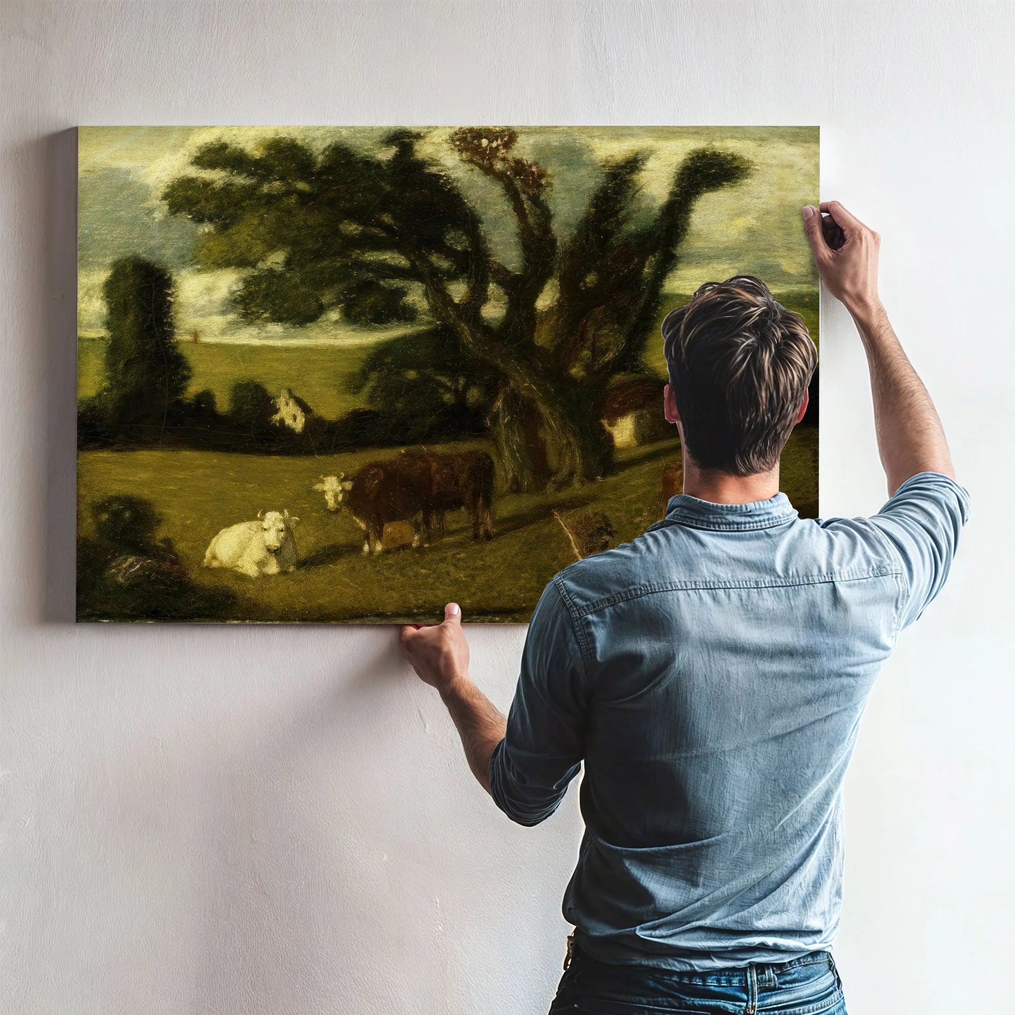 Pastoral Study By Albert Pinkhamryder Fine Art Print