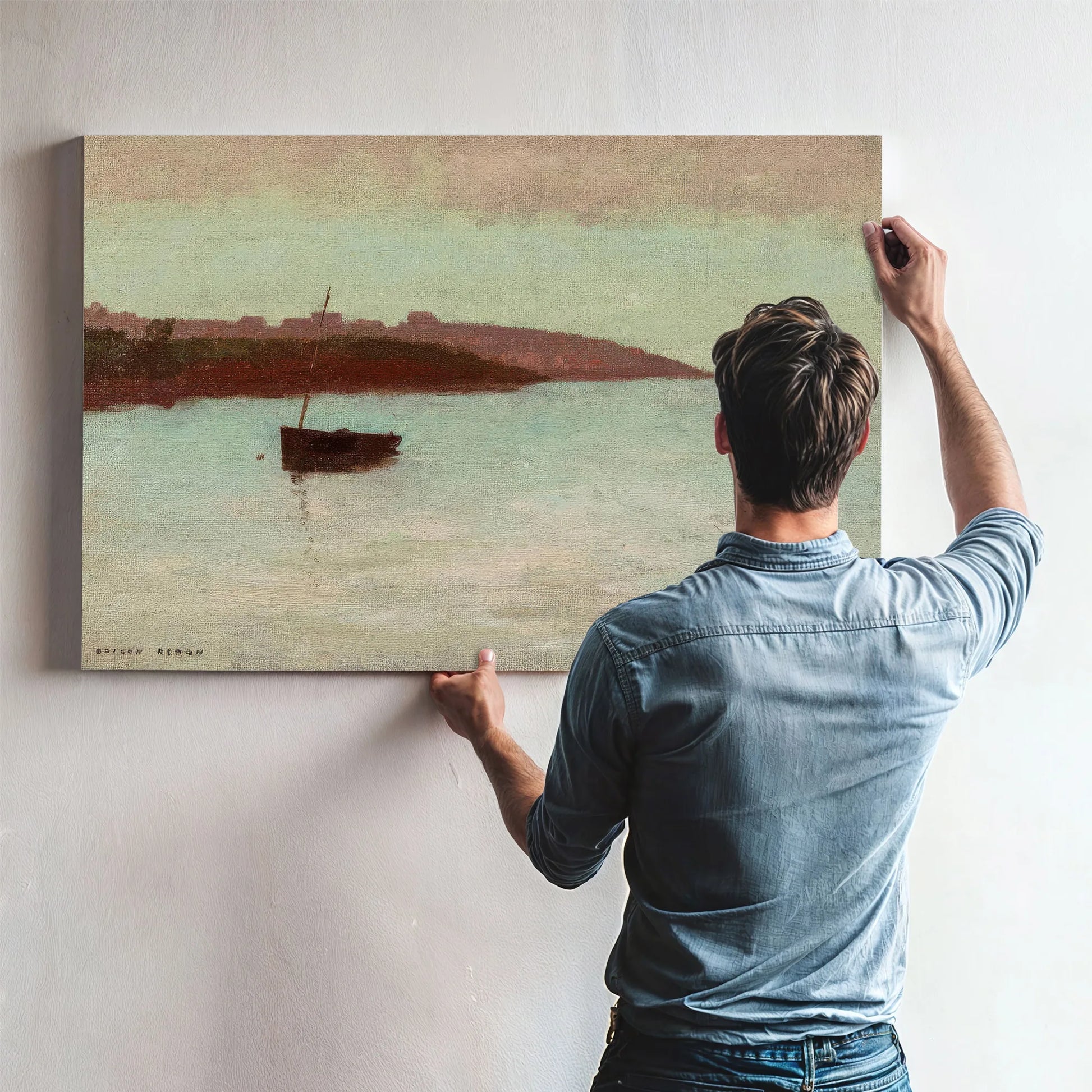 Fishing Boat By Odilon Redon Fine Art Print
