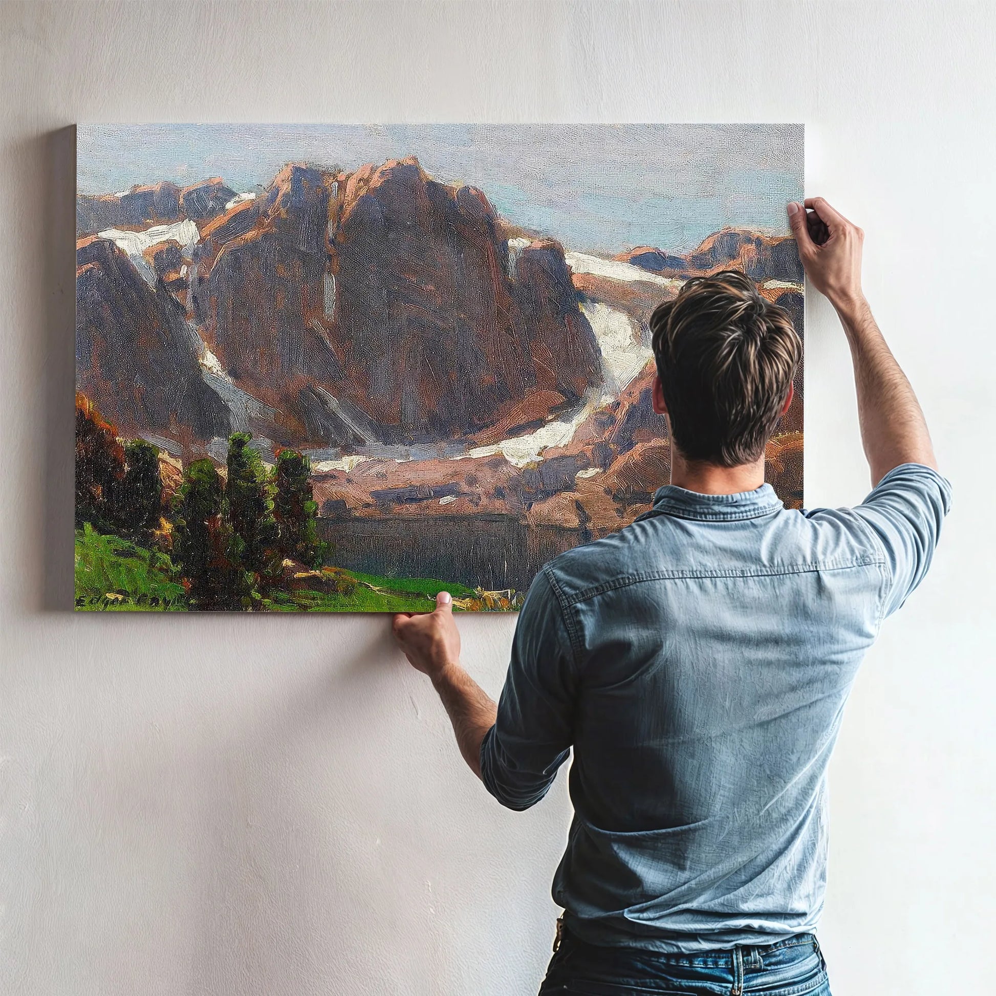 Temple Crag, High Sierra Lake By Edgar Payne Fine Art Print