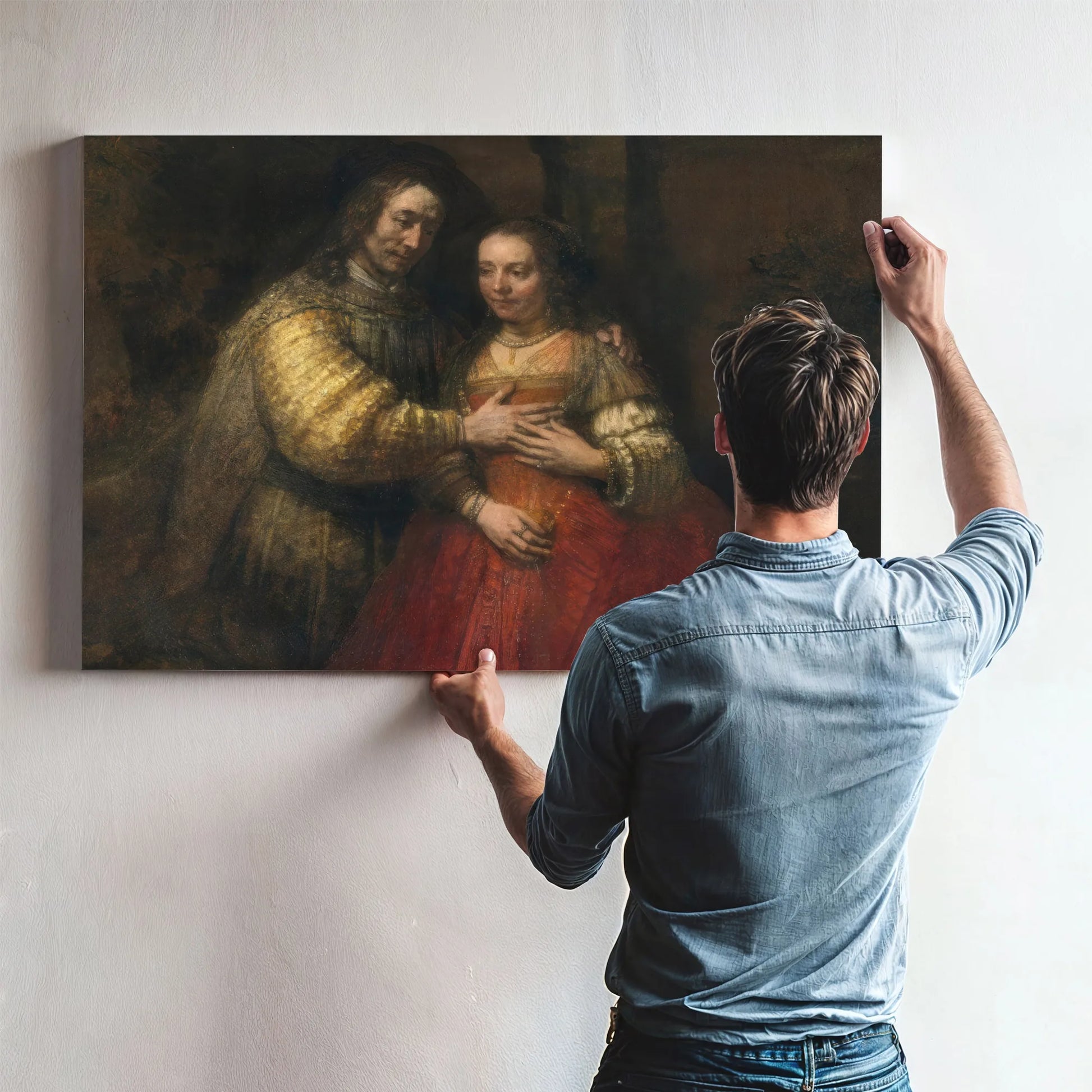 The Jewish Bride By Rembrandt Fine Art Print