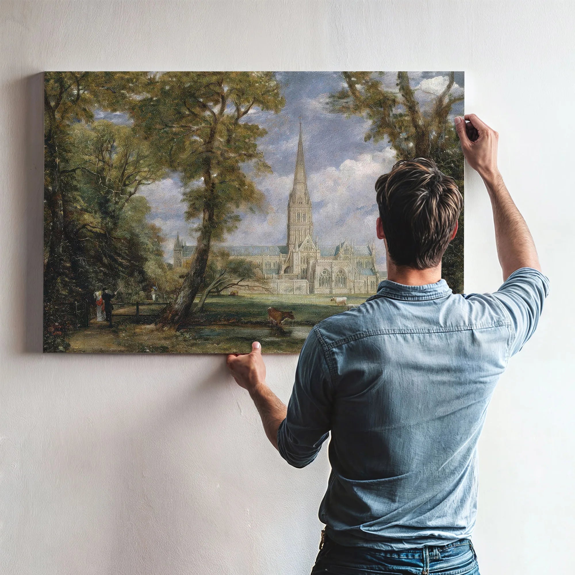 Salisbury Cathedral From The Bishops Garden John Constablescaled Down Upload Tmp By John Constable Fine Art Print