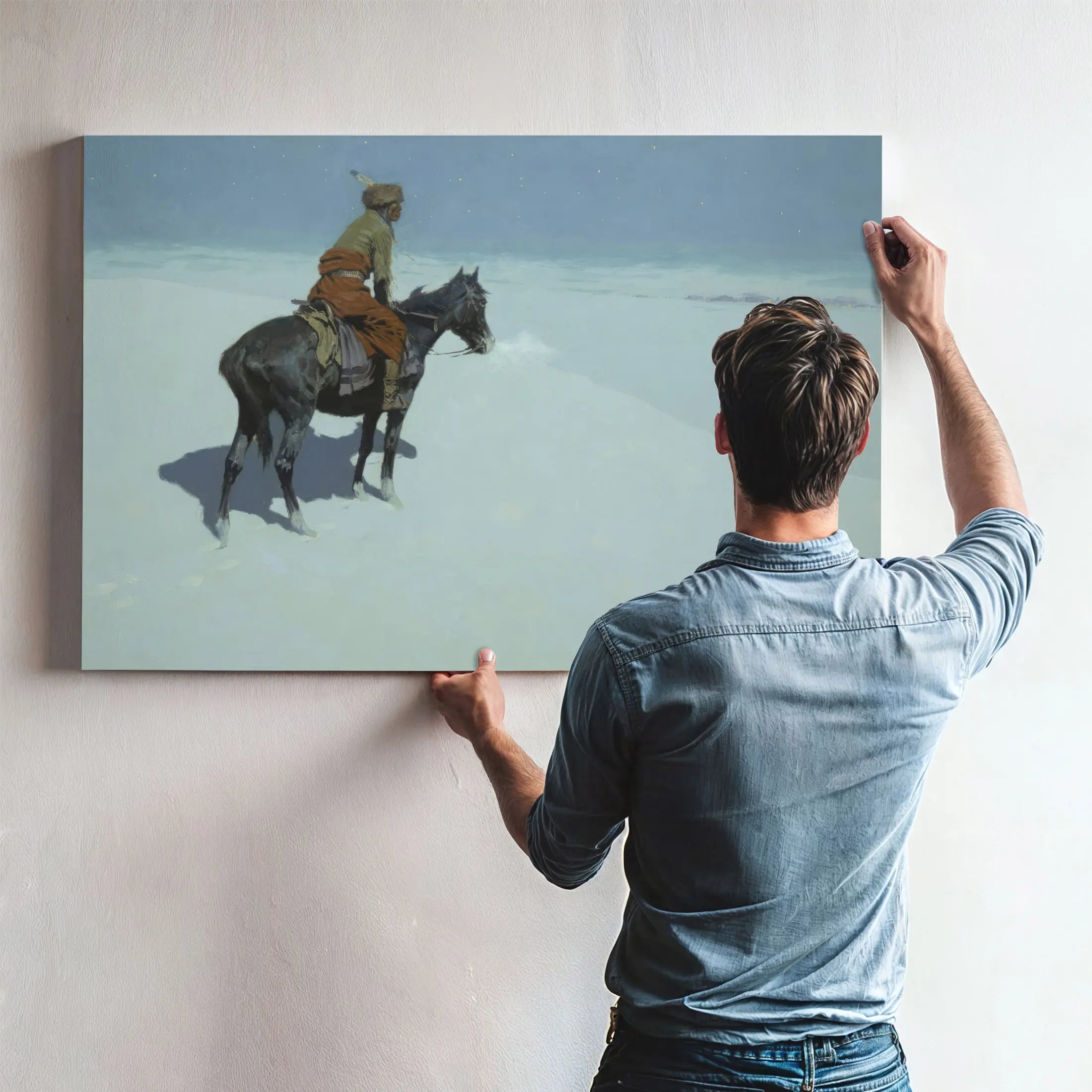 Frederic Remington The Scout Friends Or Foes  by Frederic Remington