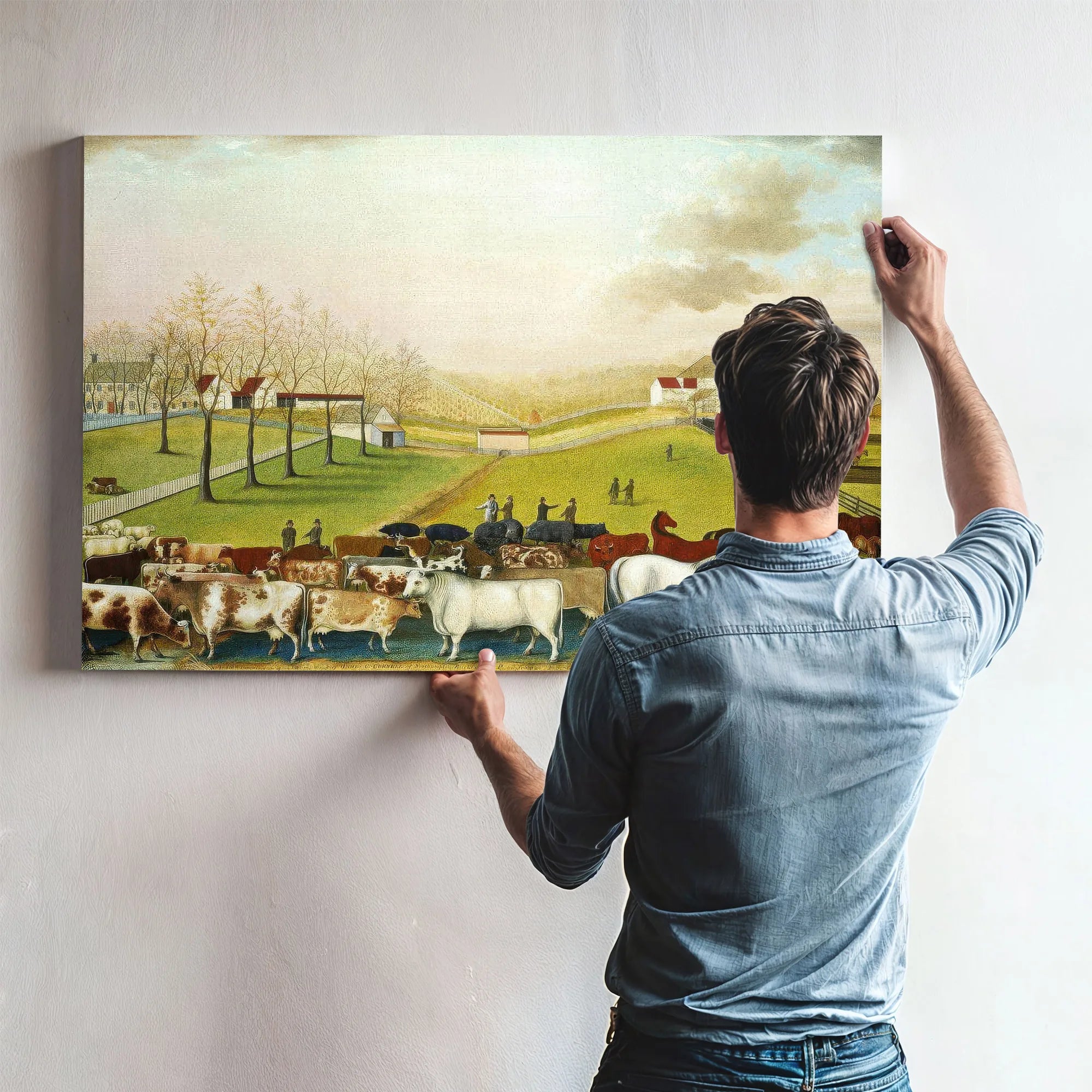 The Cornell Farm 1848 By Edward Hicks Fine Art Print