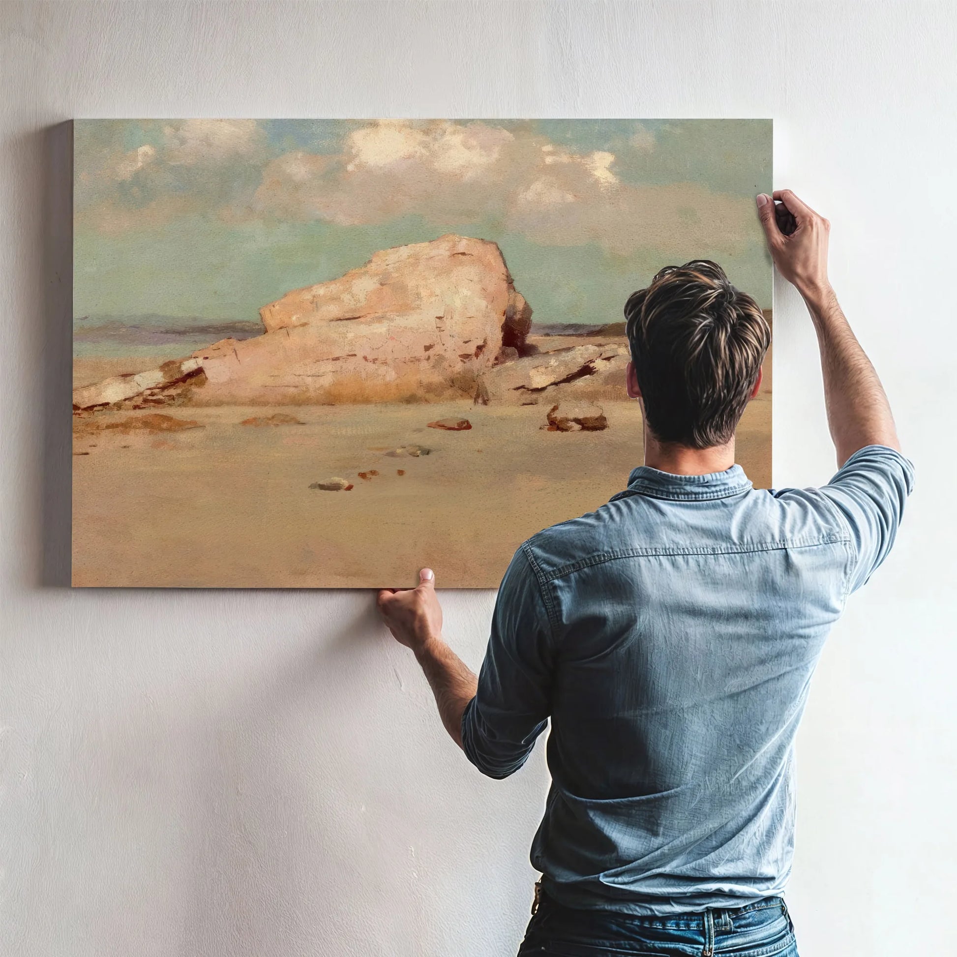 Rocks On The Beach By Odilon Redon Fine Art Print