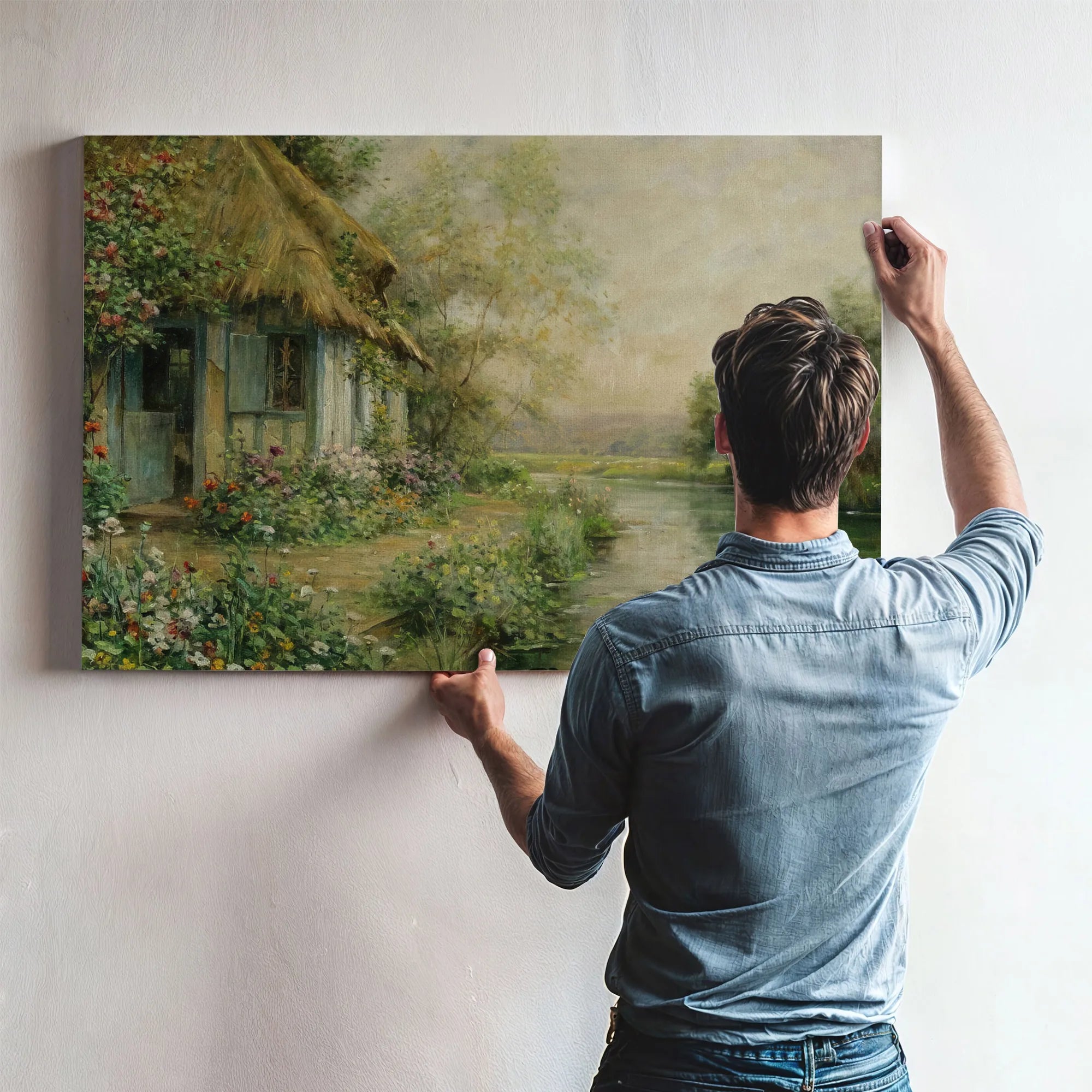 The Cottage At Beaumont By Louis Aston Knight Fine Art Print