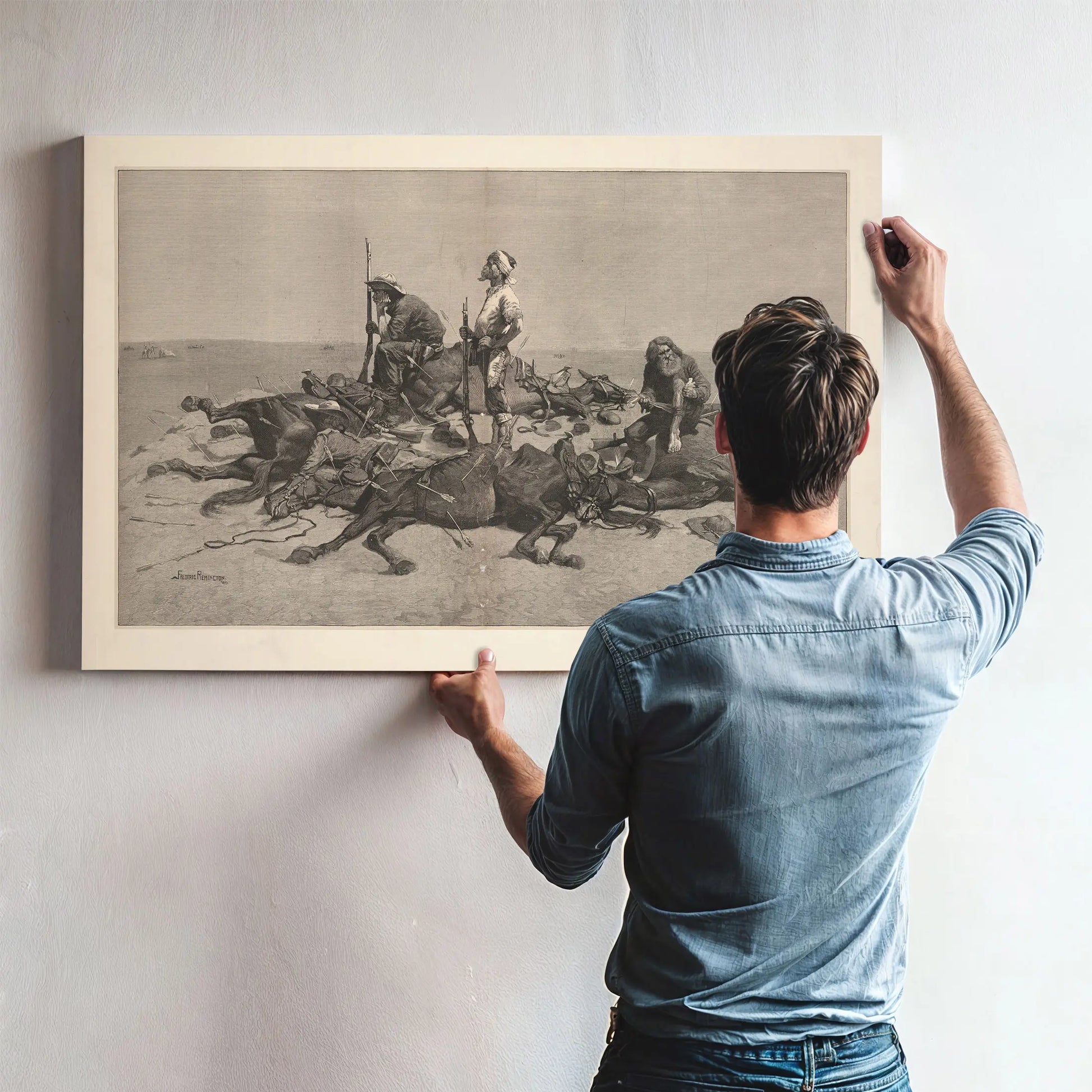 The Last Lull In The Fight by Frederic Remington