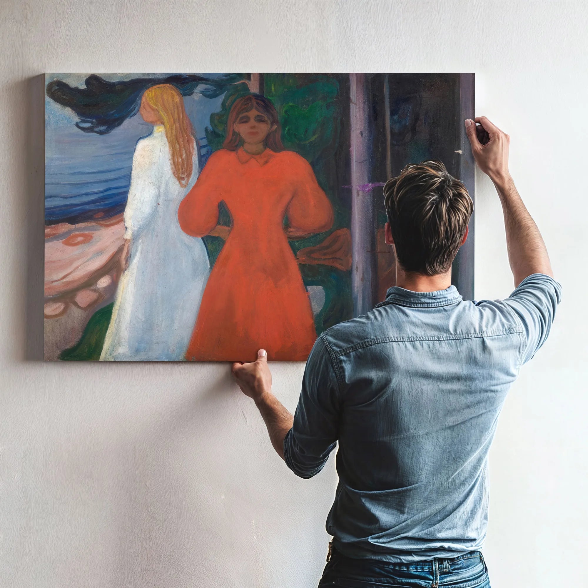 Red And White 1899 1900 93X129 Munch Museum M0460 3000X By Edvard Munch Fine Art Print
