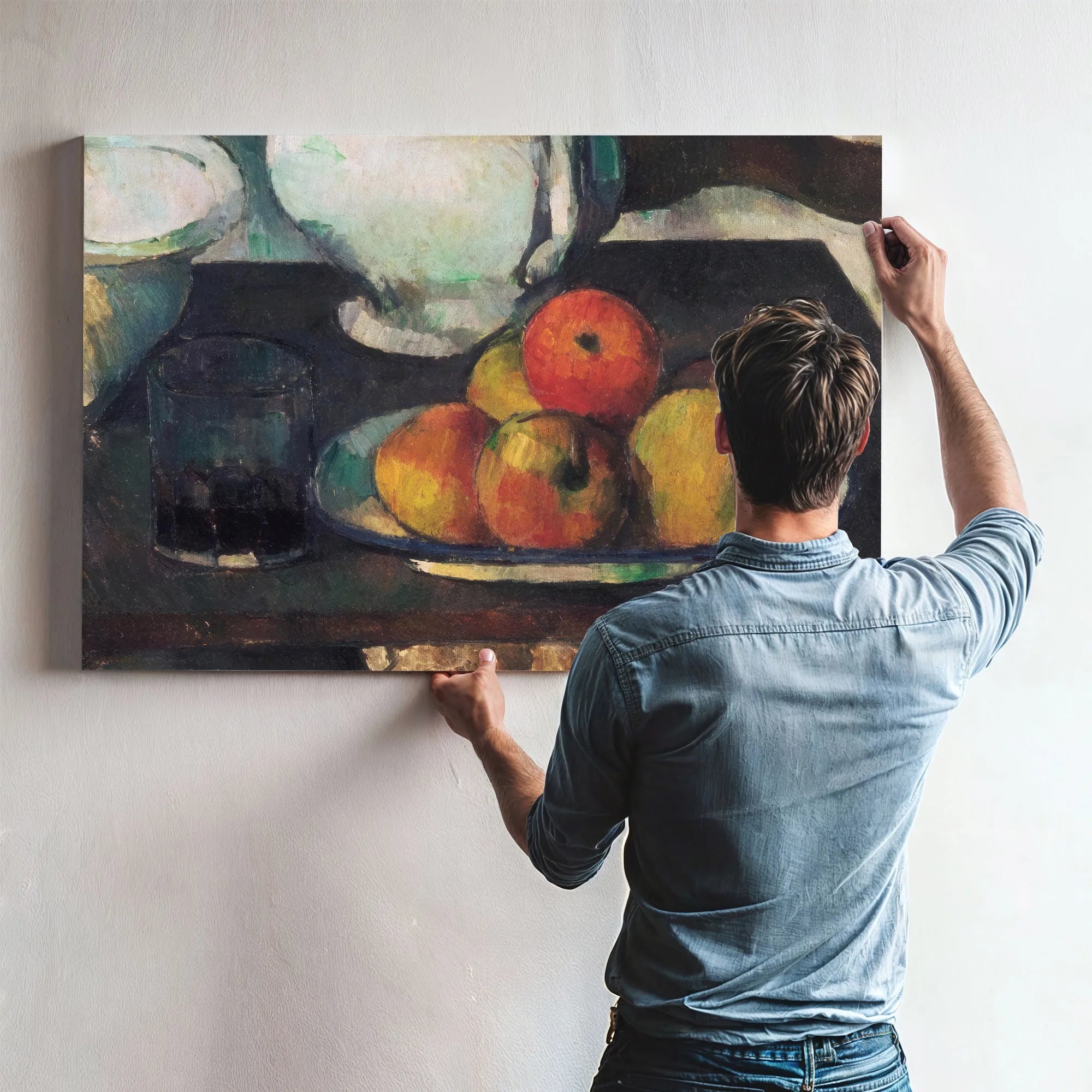 Still Life With Apples And A Glass Of Wine By Paul Cezanne Fine Art Print