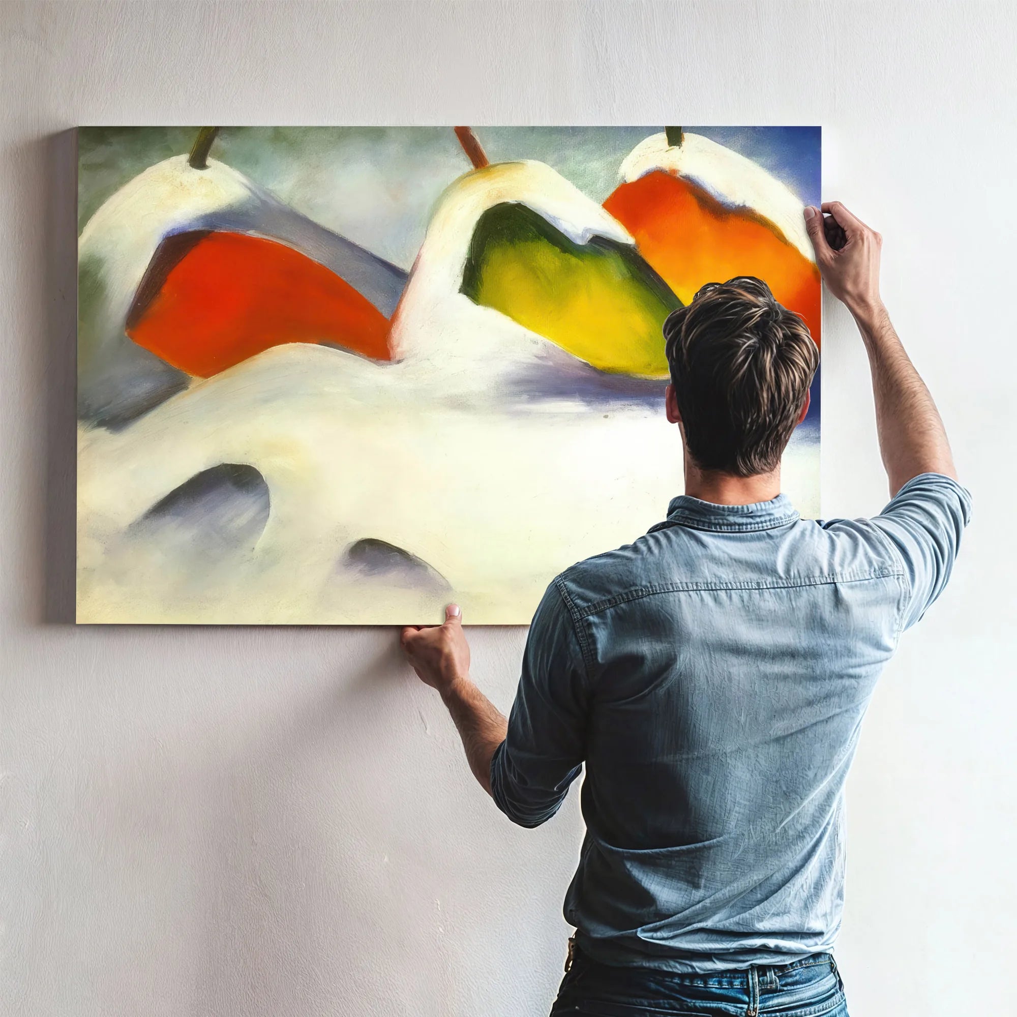 Haystacks In The Snow By Franz Marc Fine Art Print