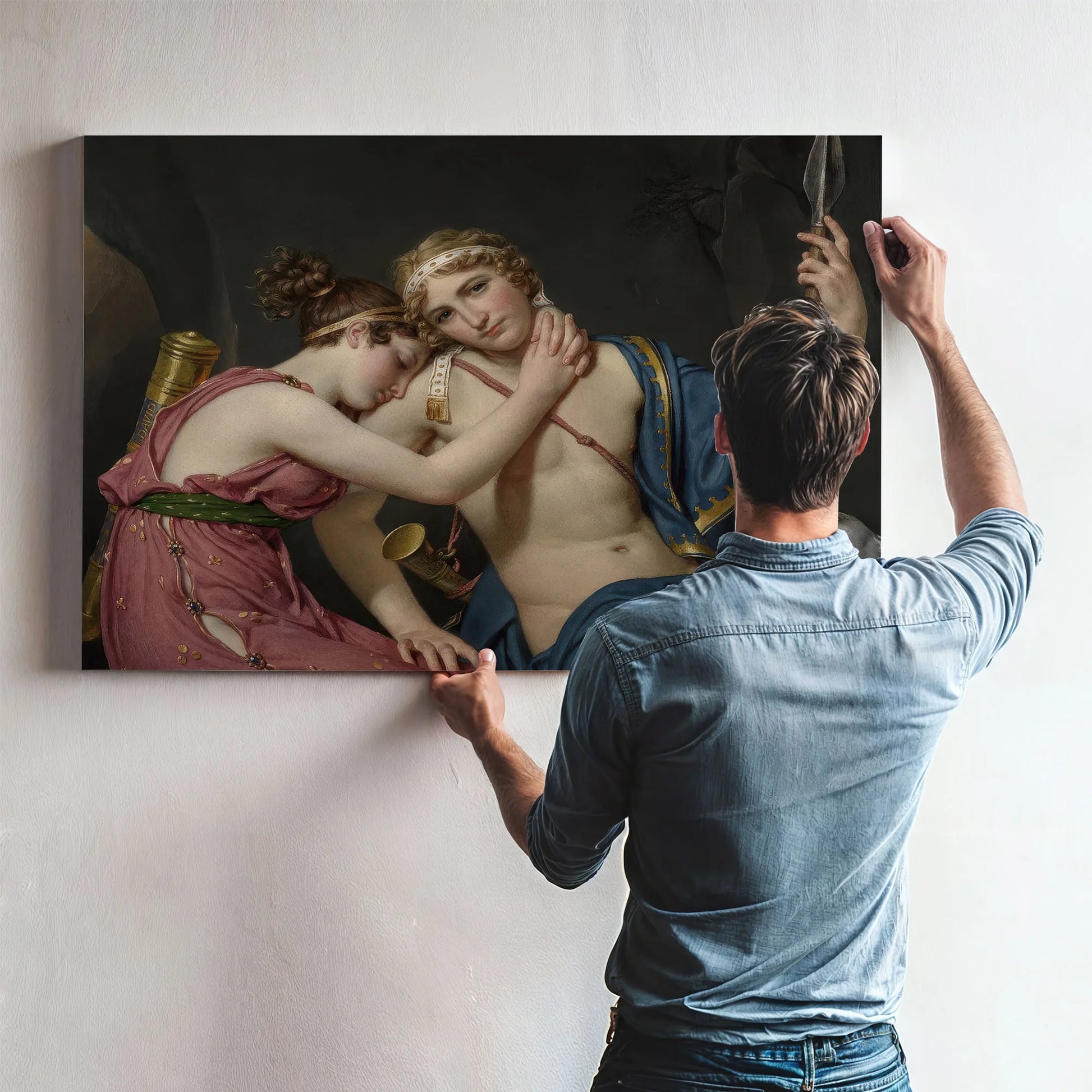 The Farewell Of Telemachus And Eucharis By Jacques Louis David Fine Art Print