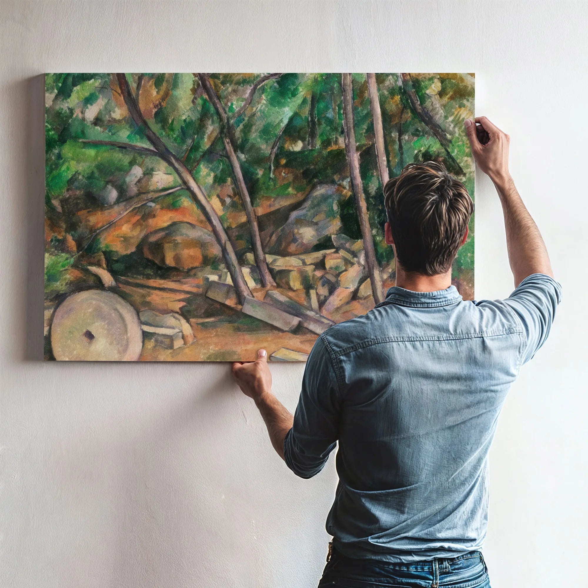 Millstone In Park Of The Chateau Noir By Paul Cezanne Fine Art Print