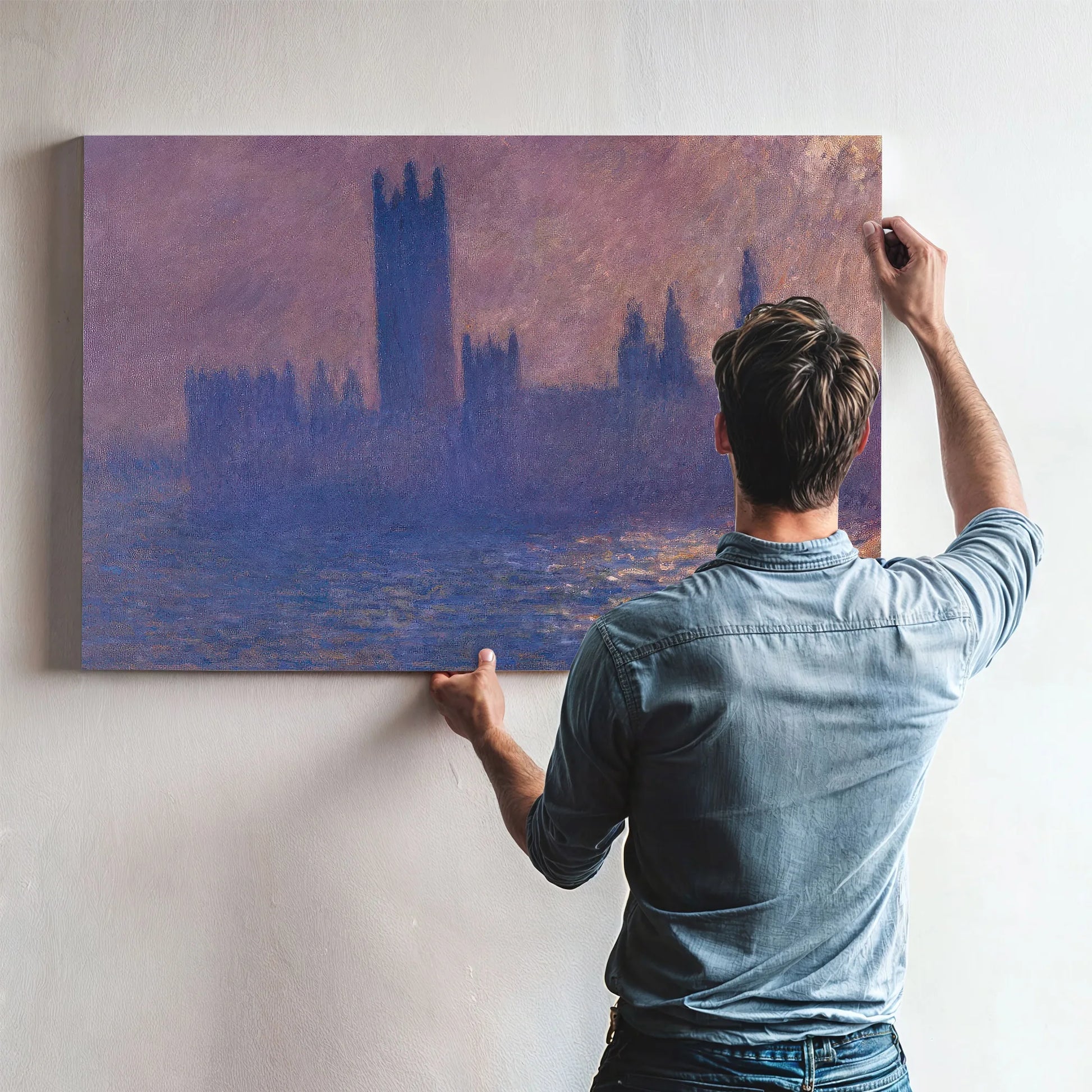 Houses Of Parliament Effect Of Sunlight By Claude Monet Fine Art Print