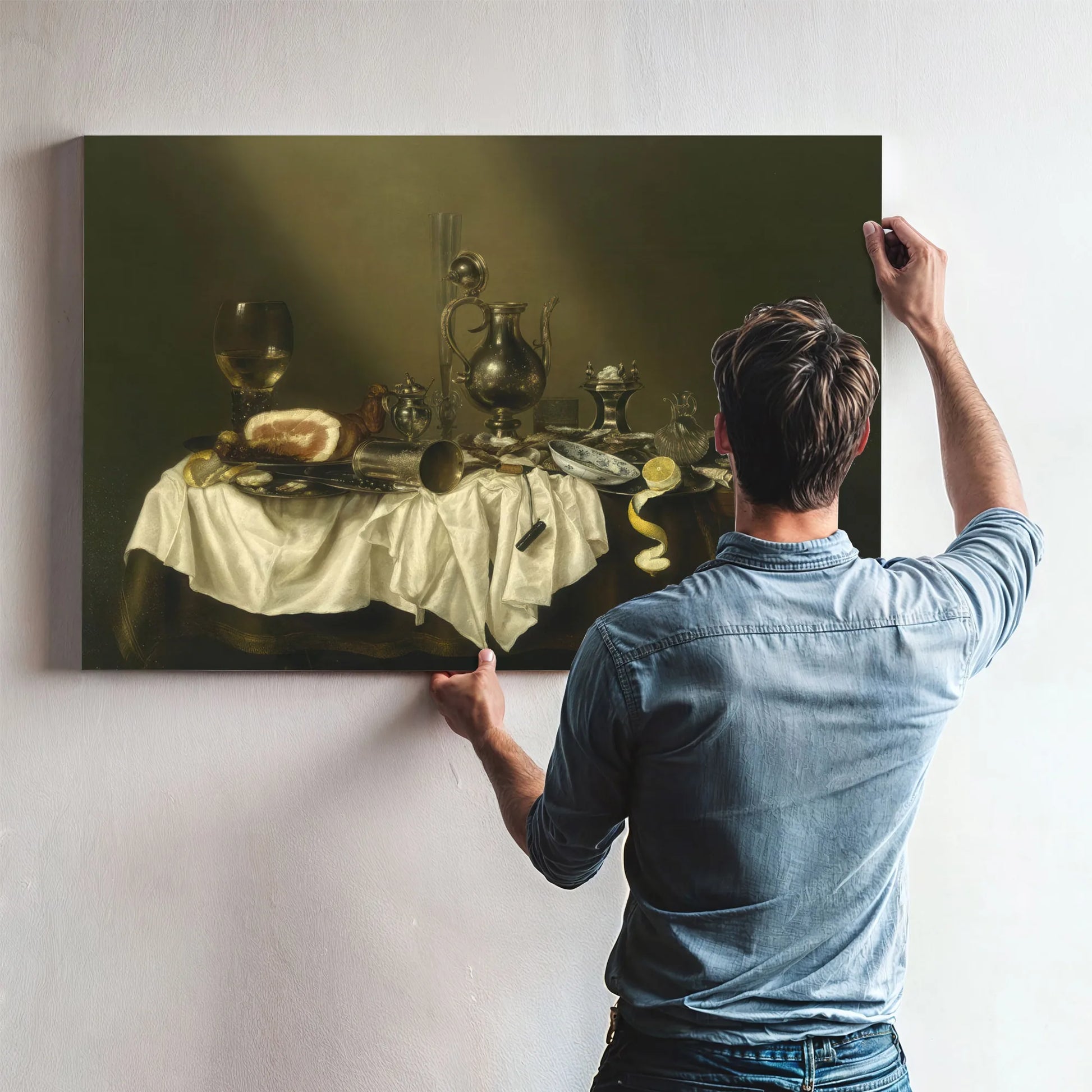 Banquet Piece With Ham By Willem Claesz Heda Fine Art Print