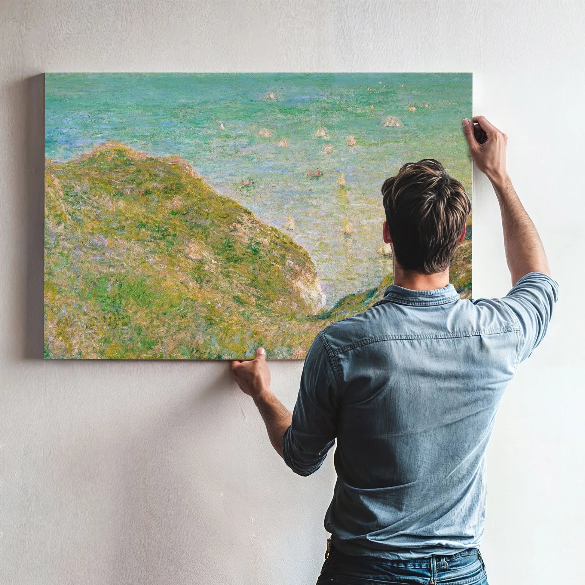 On The Cliff At Pourville Clear Weather By Claude Monet Fine Art Print