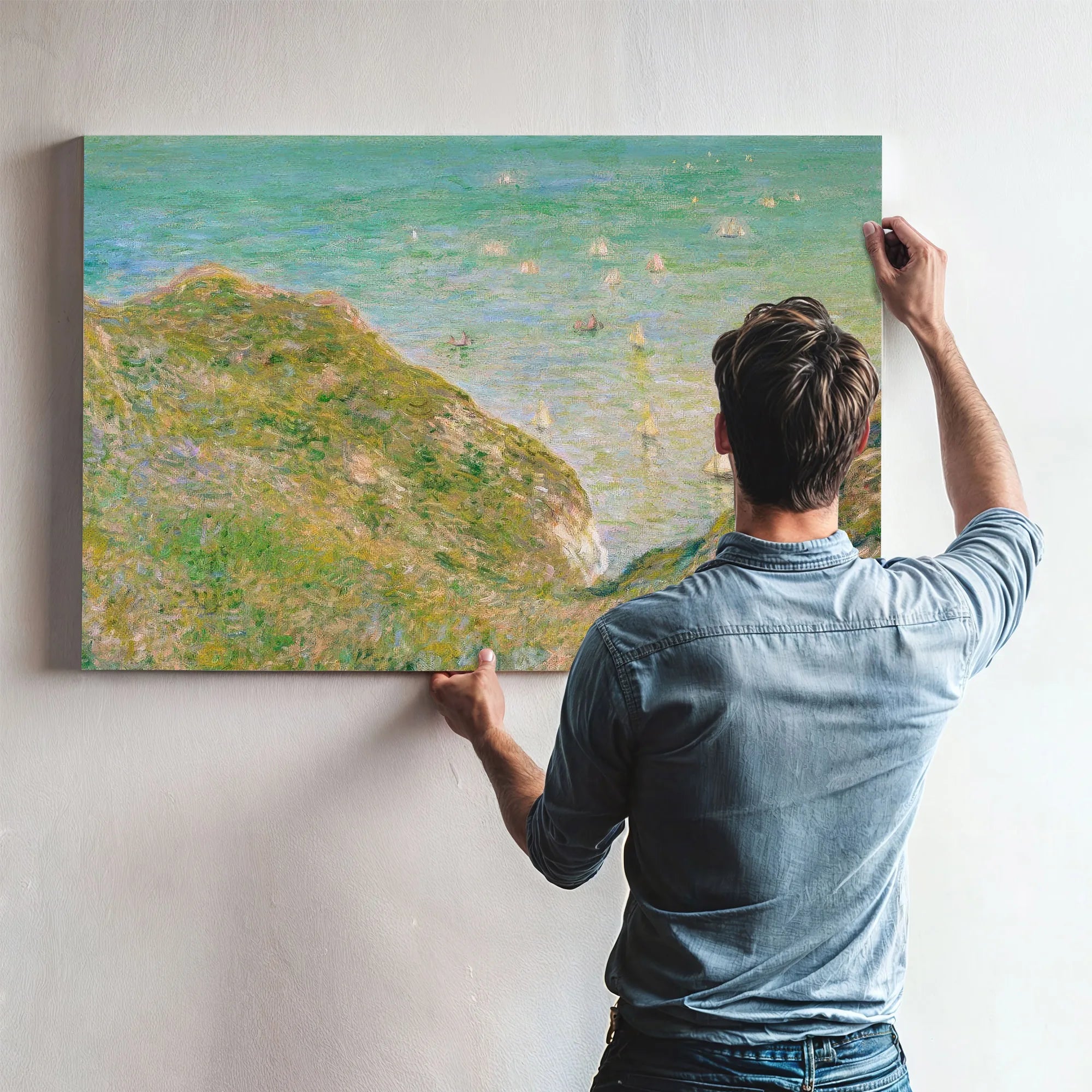 On The Cliff At Pourville Clear Weather By Claude Monet Fine Art Print