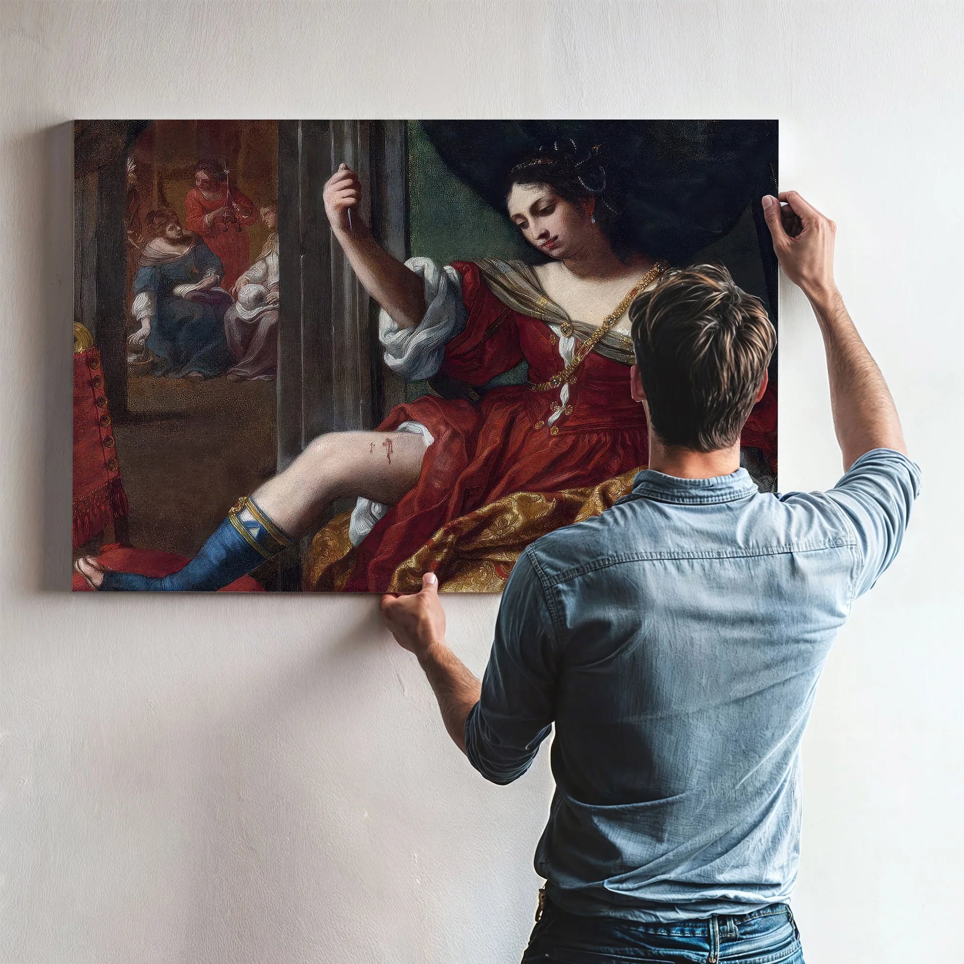 Portia Wounding Her Thigh 1664 By Elisabetta Sirani Fine Art Print