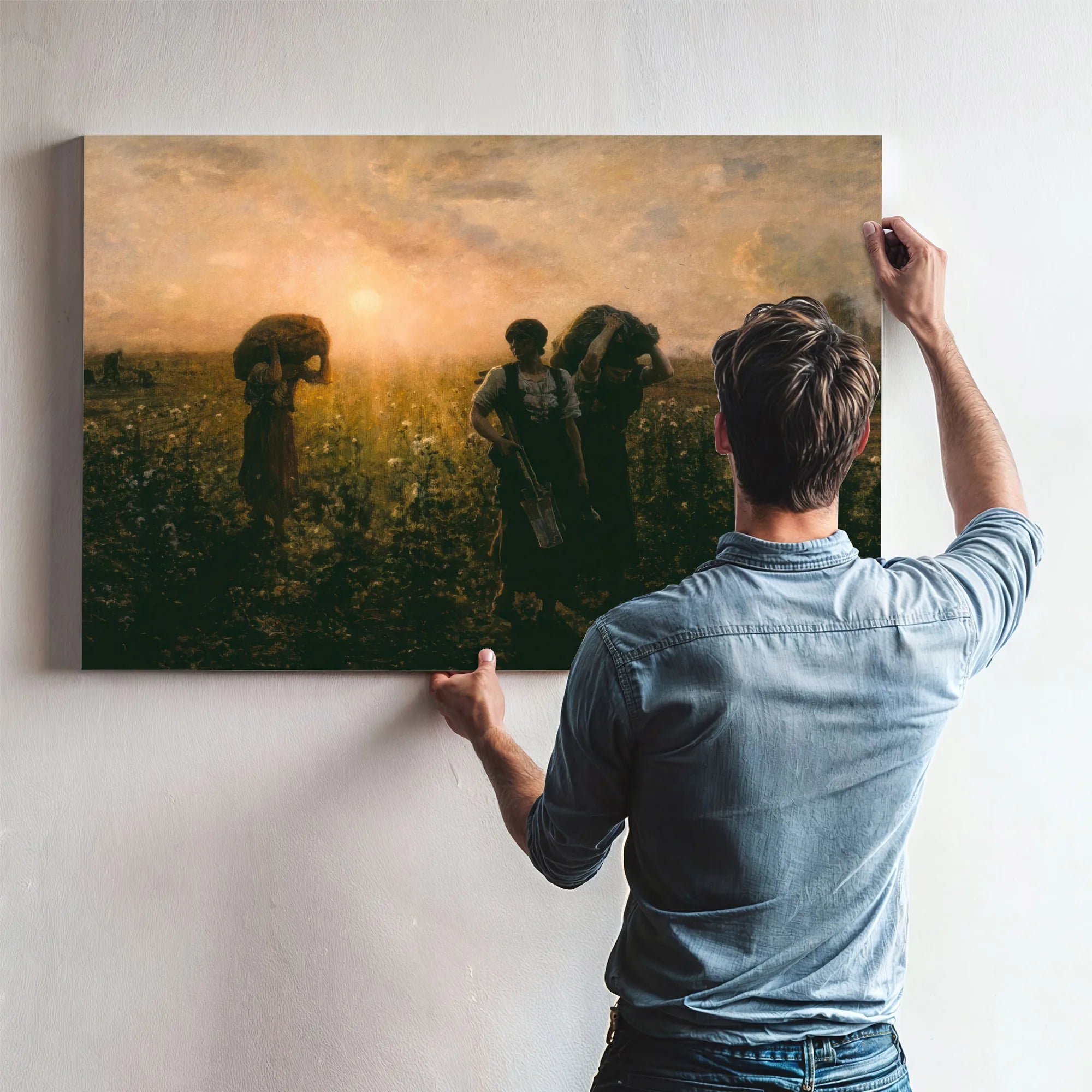 The End Of The Working Day By Breton Jules Fine Art Print