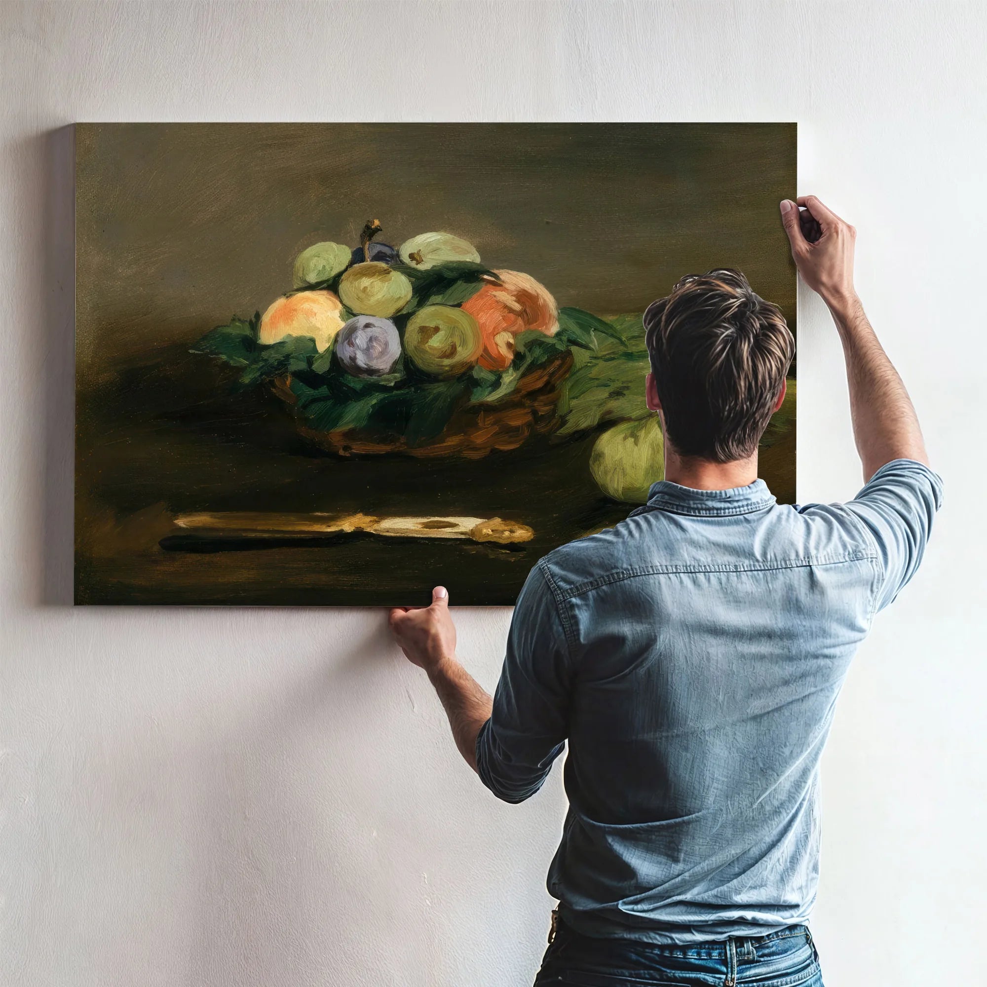 Basket Of Fruit By Edouard Manet Fine Art Print