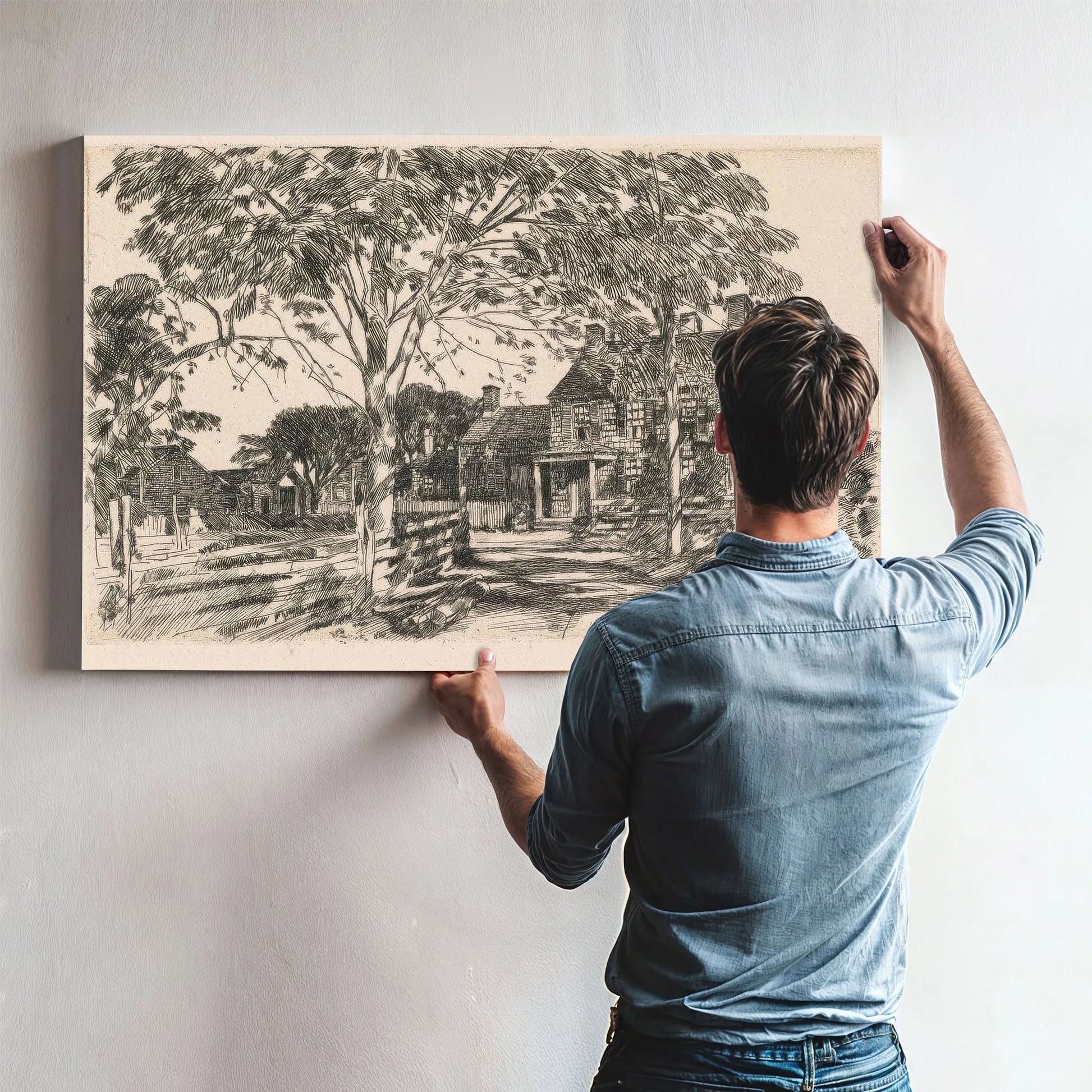 Walt Whitman's Birthplace By Childe Hassam Fine Art Print