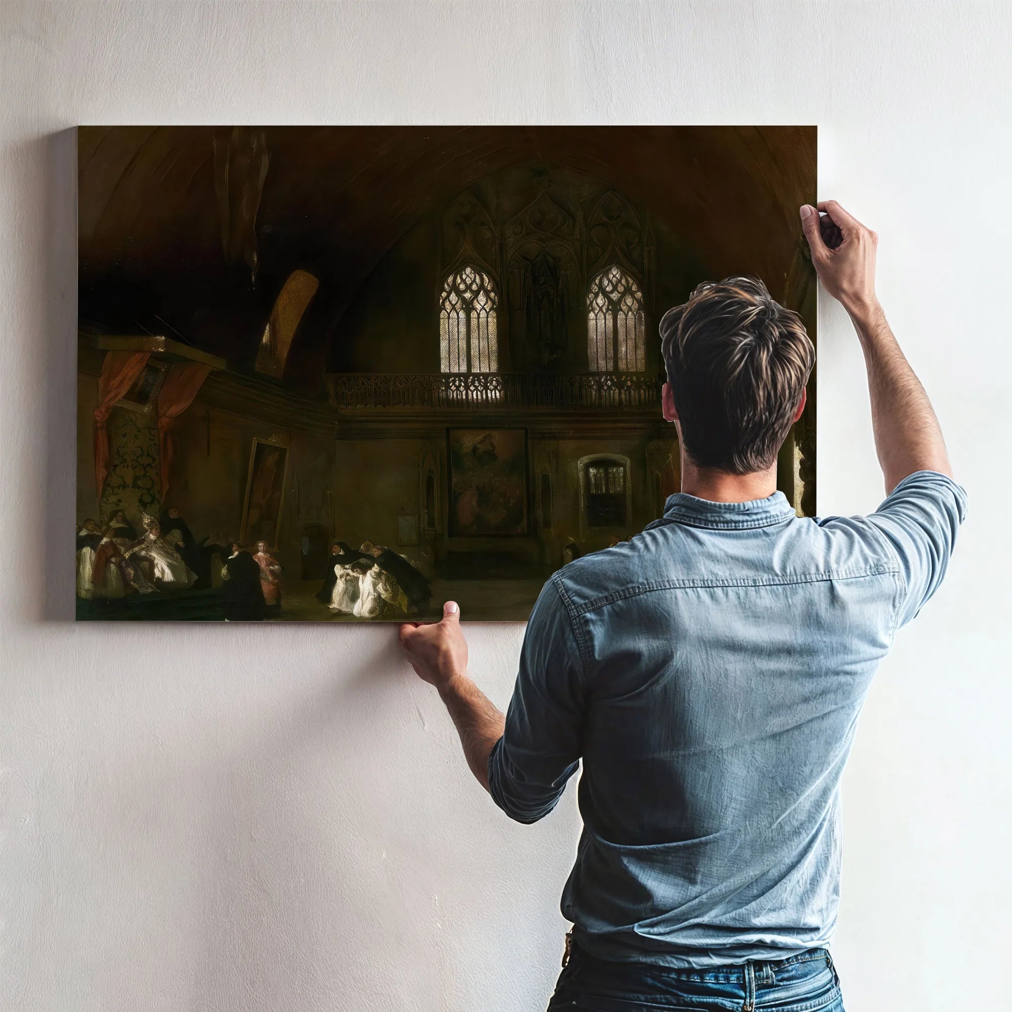 Interior Of A Dominican Convent In Madrid By Eugene Delacroix Fine Art Print