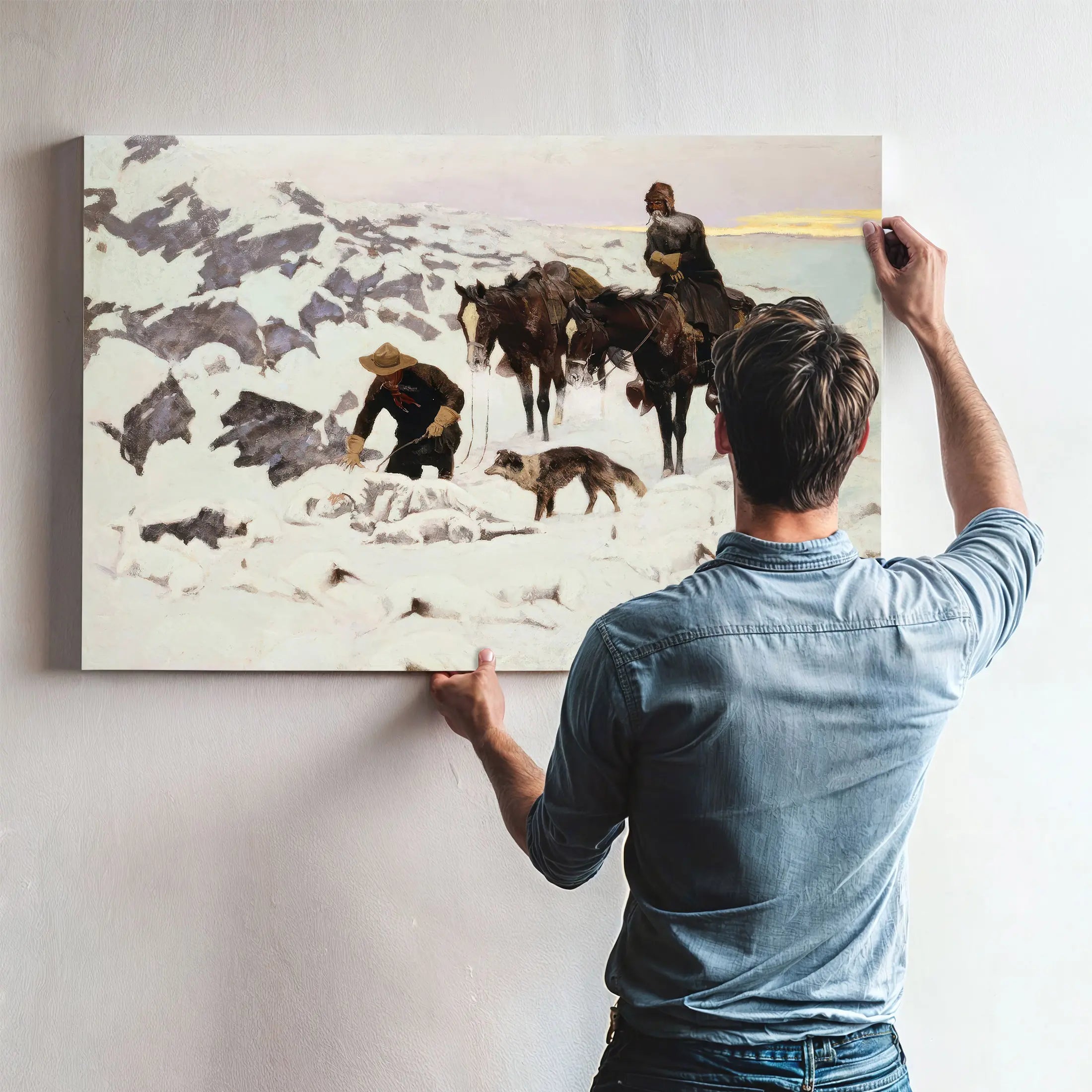 The Frozen Sheepherder  by Frederic Remington