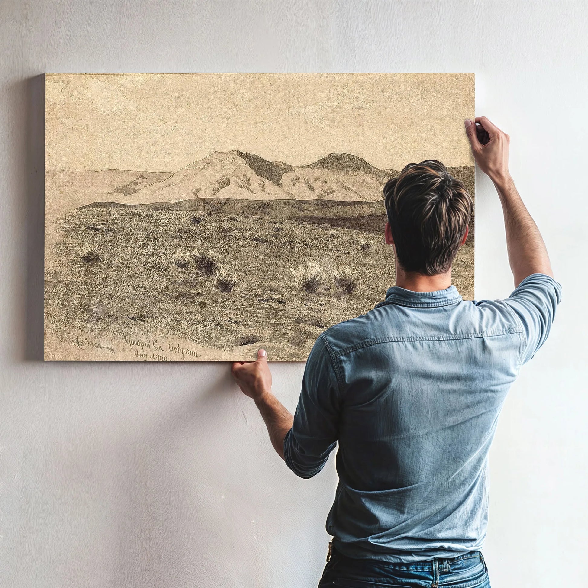 Desert Peaks Yavapai County Arizona 1900 By Maynard Dixon Fine Art Print