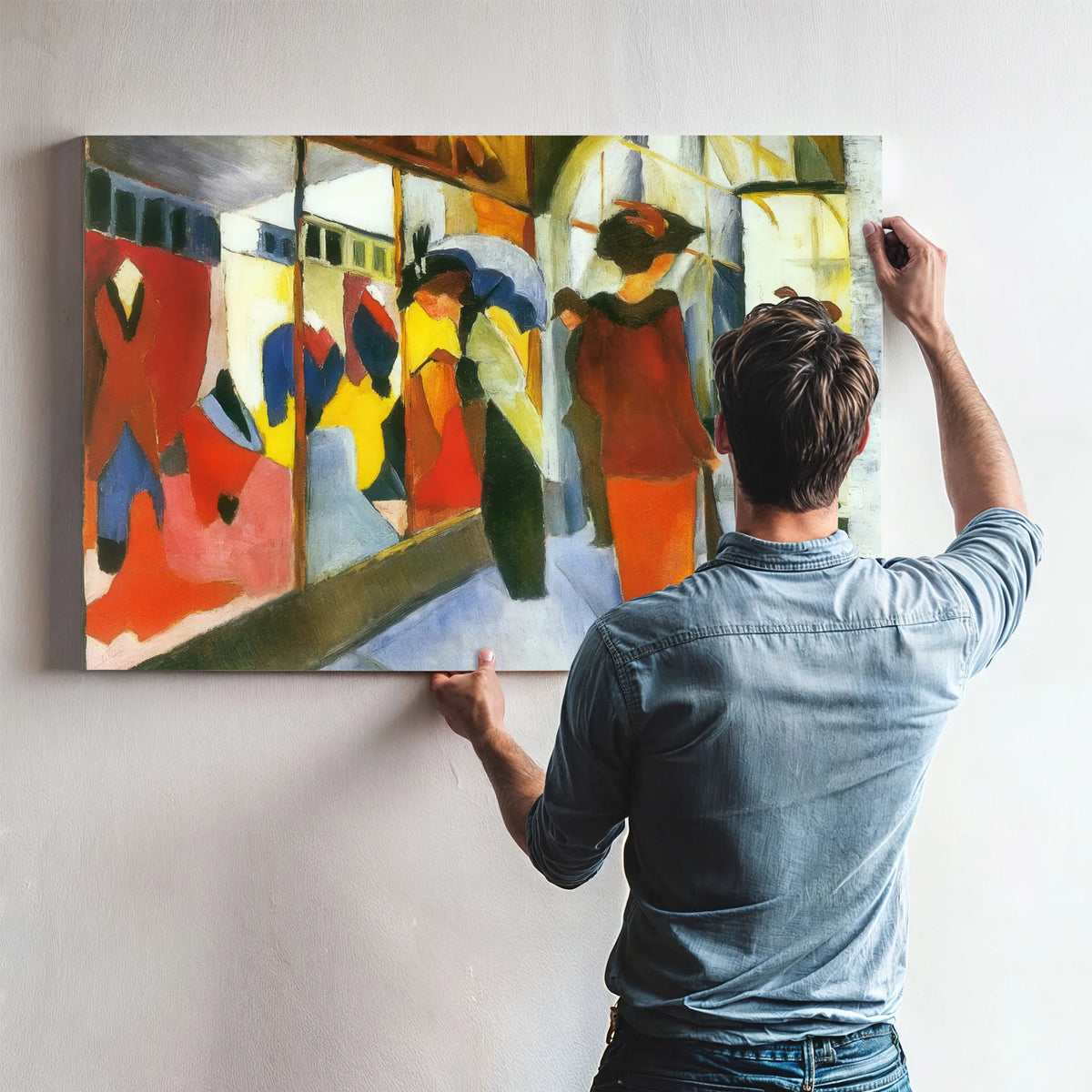 Fashion Shop By August Macke Fine Art Print