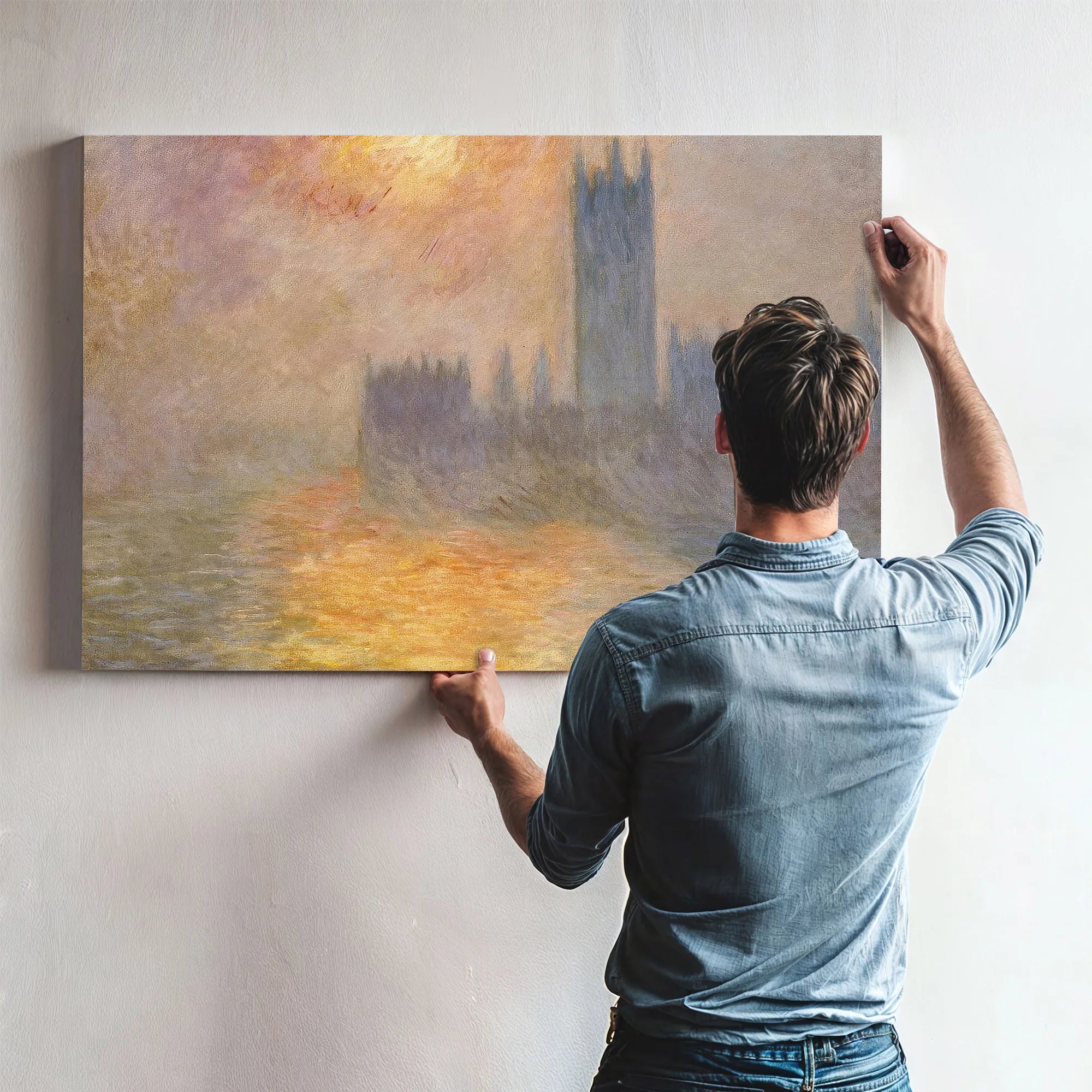 Parliament At Sunset By Claude Monet Fine Art Print