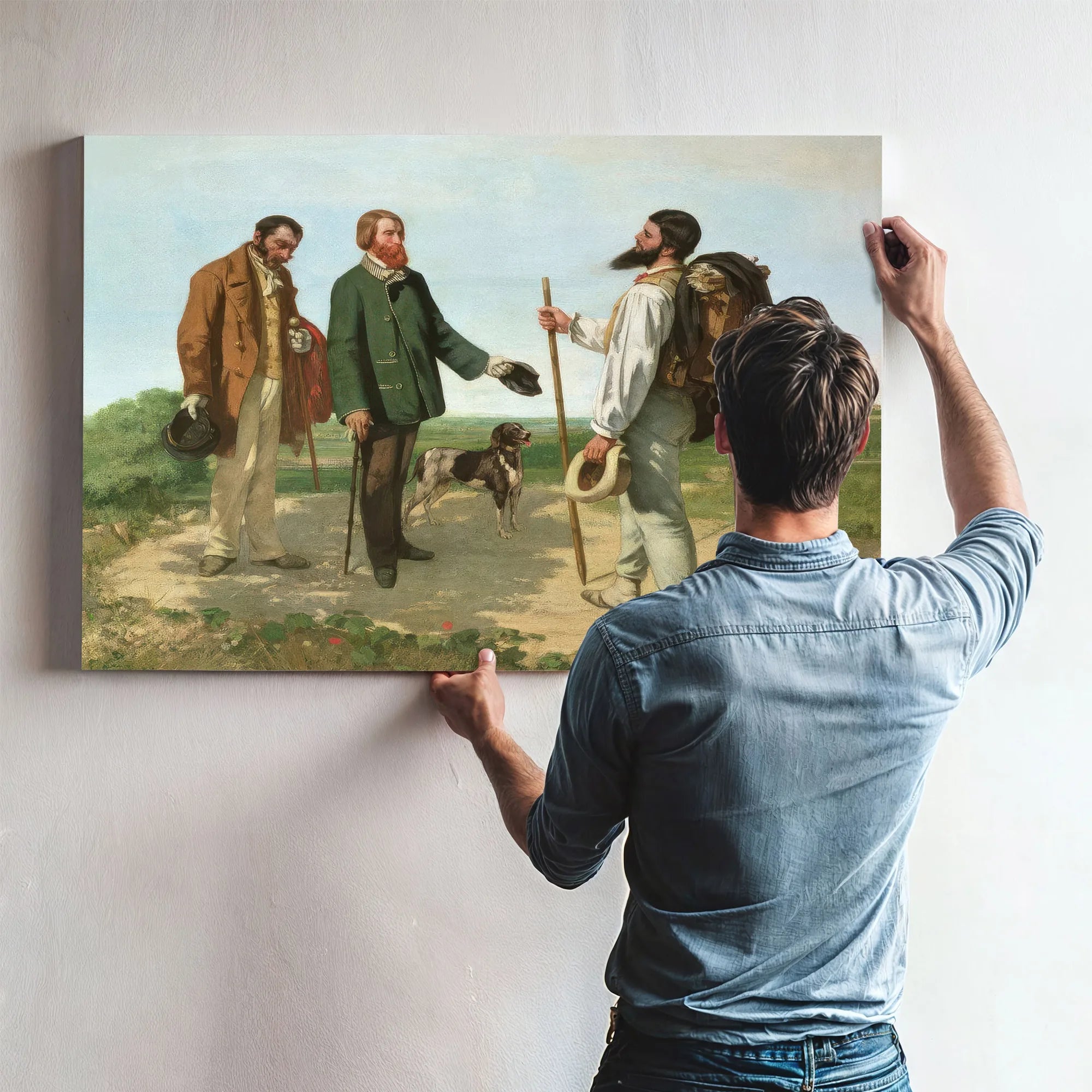 La Rencontre, Or Bonjour Monsieur Courbet By Jean Desire Gustave Courbet Fine Art Print