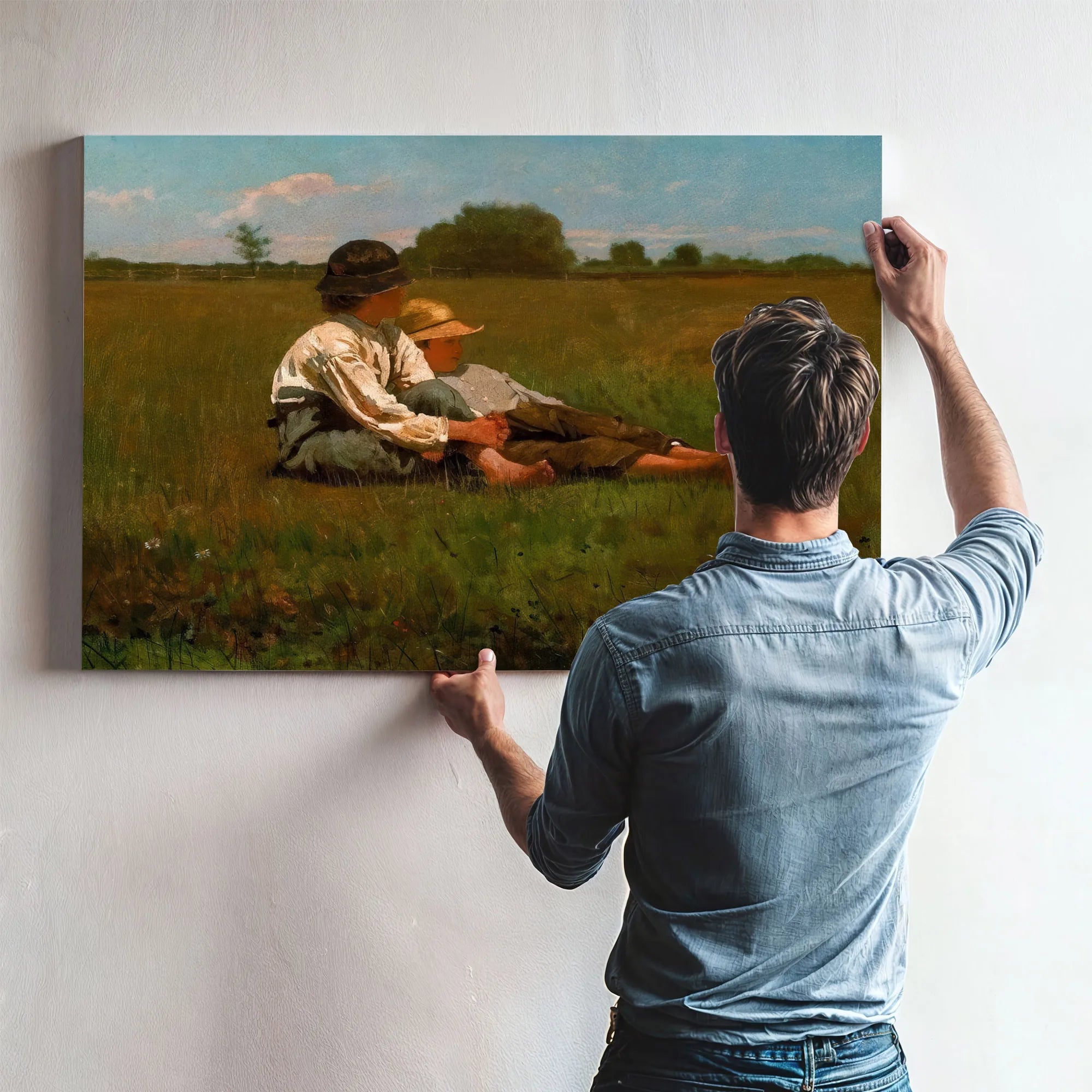 Boys In A Pasture By Winslow Homer Fine Art Print