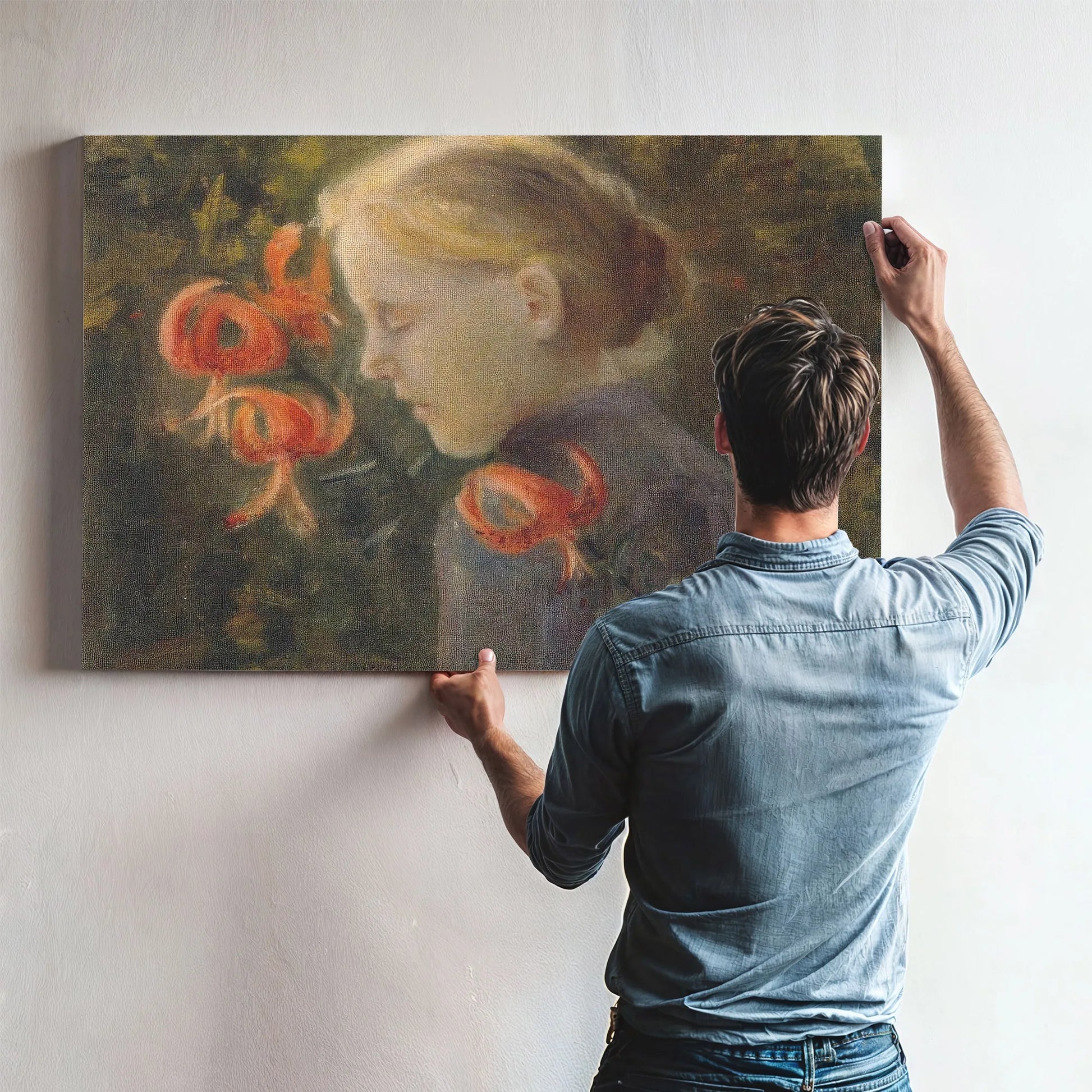 Girl With Tiger Lilies By Paula Modersohn Becker Fine Art Print