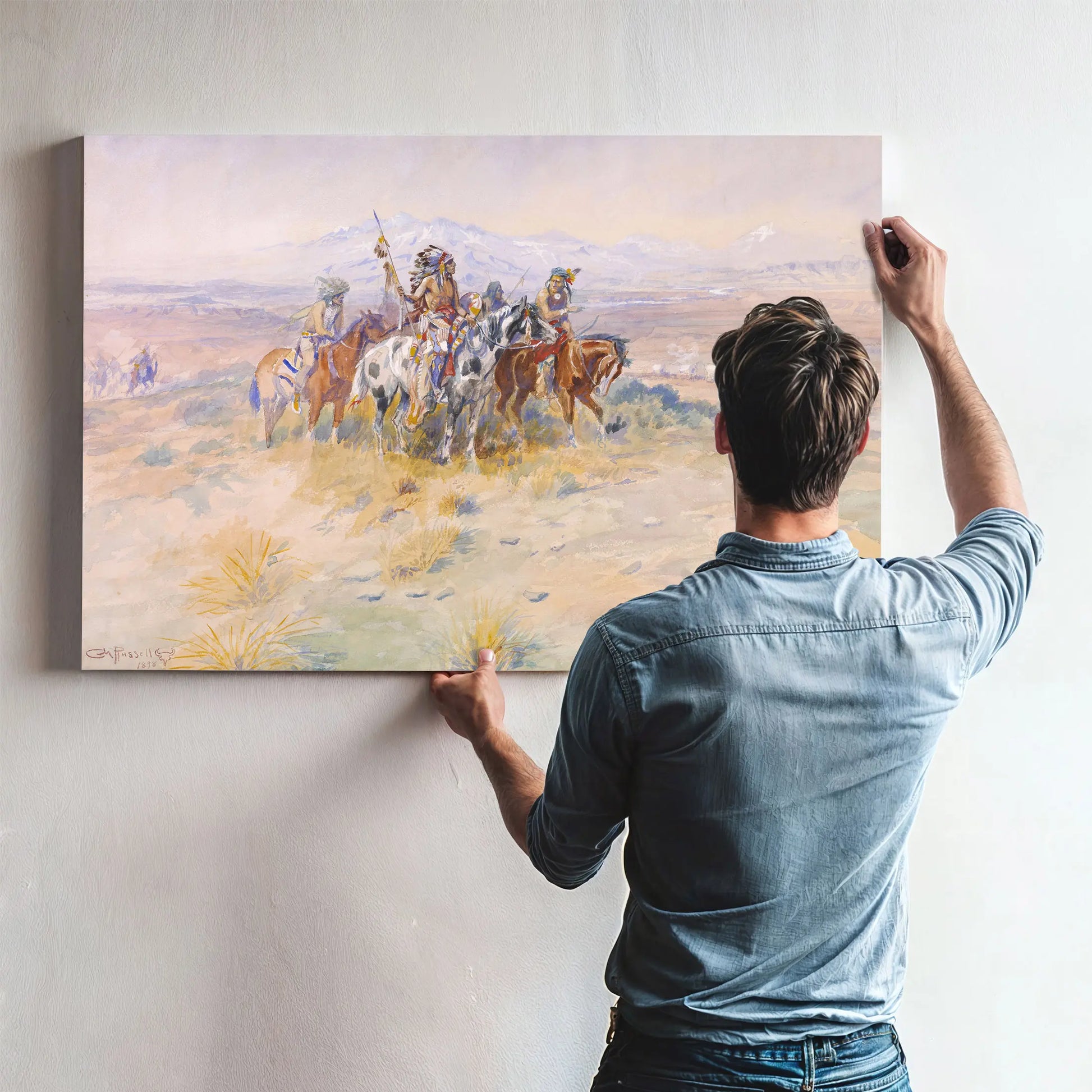 Intercepted Wagon Train by Charles Marion Russell