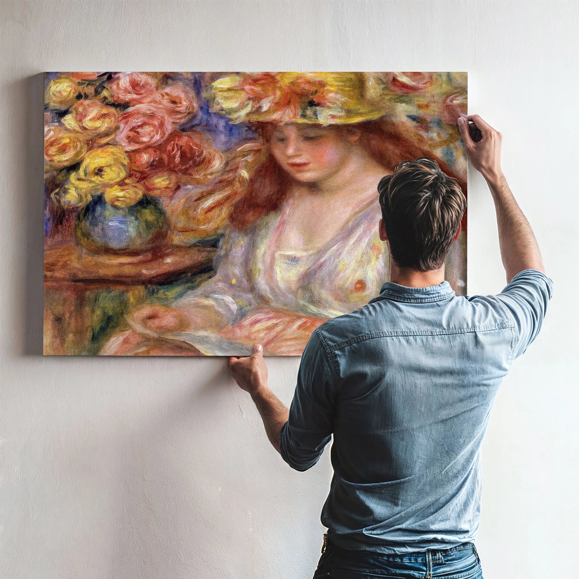 Woman Reading By Pierre August Renoir Fine Art Print