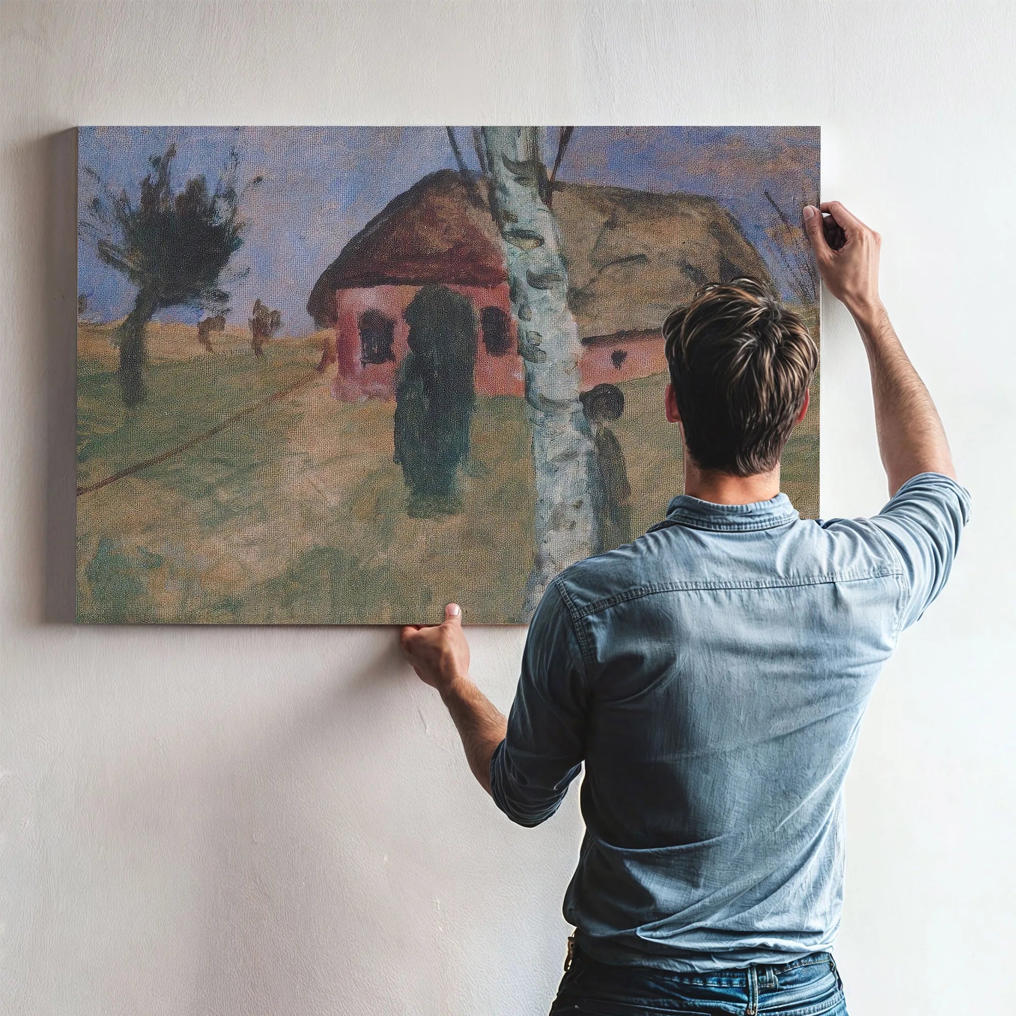 Red House With Birch Tree By Paula Modersohn Becker Fine Art Print