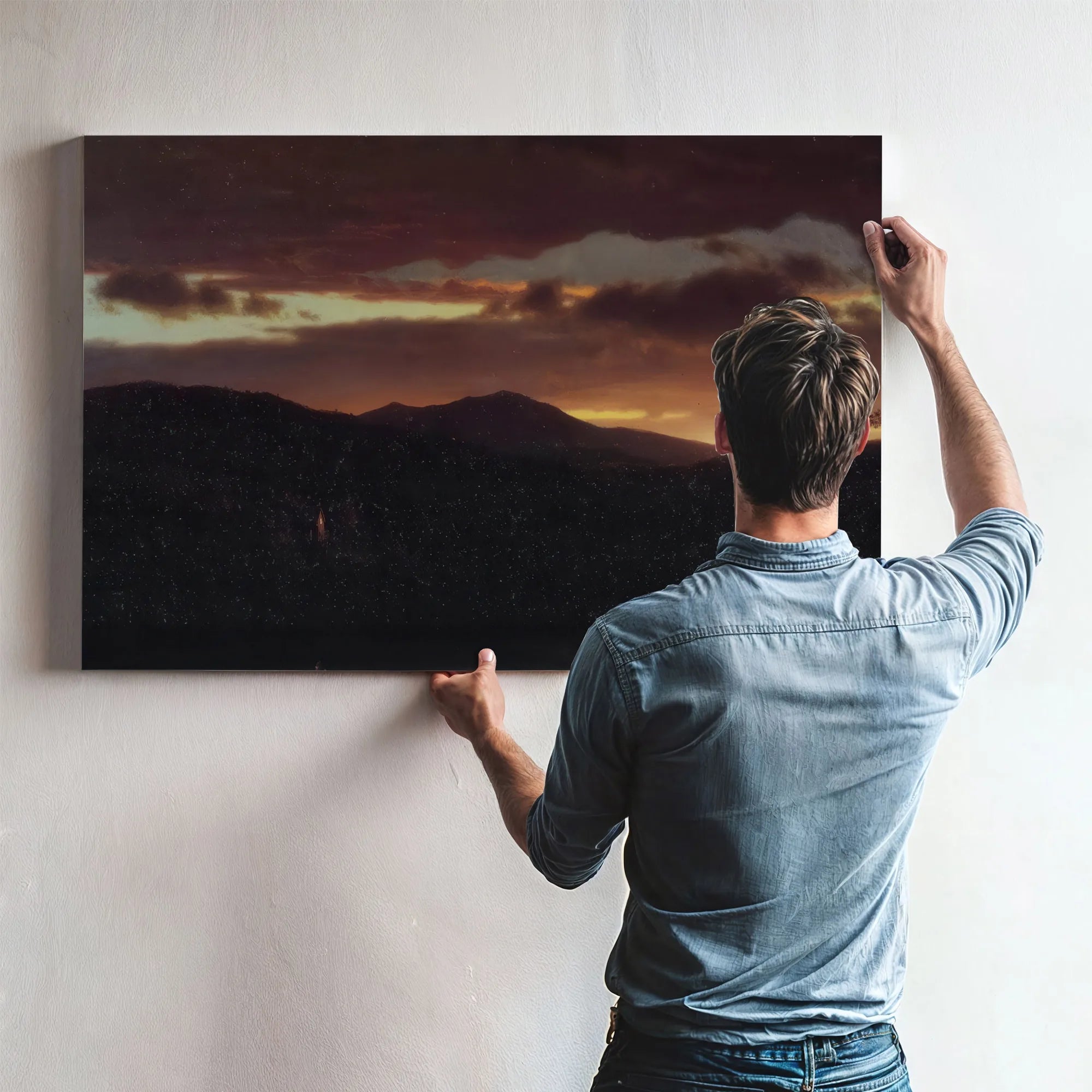 Twilight Catskill Mountain By Frederic Edwin Church Fine Art Print