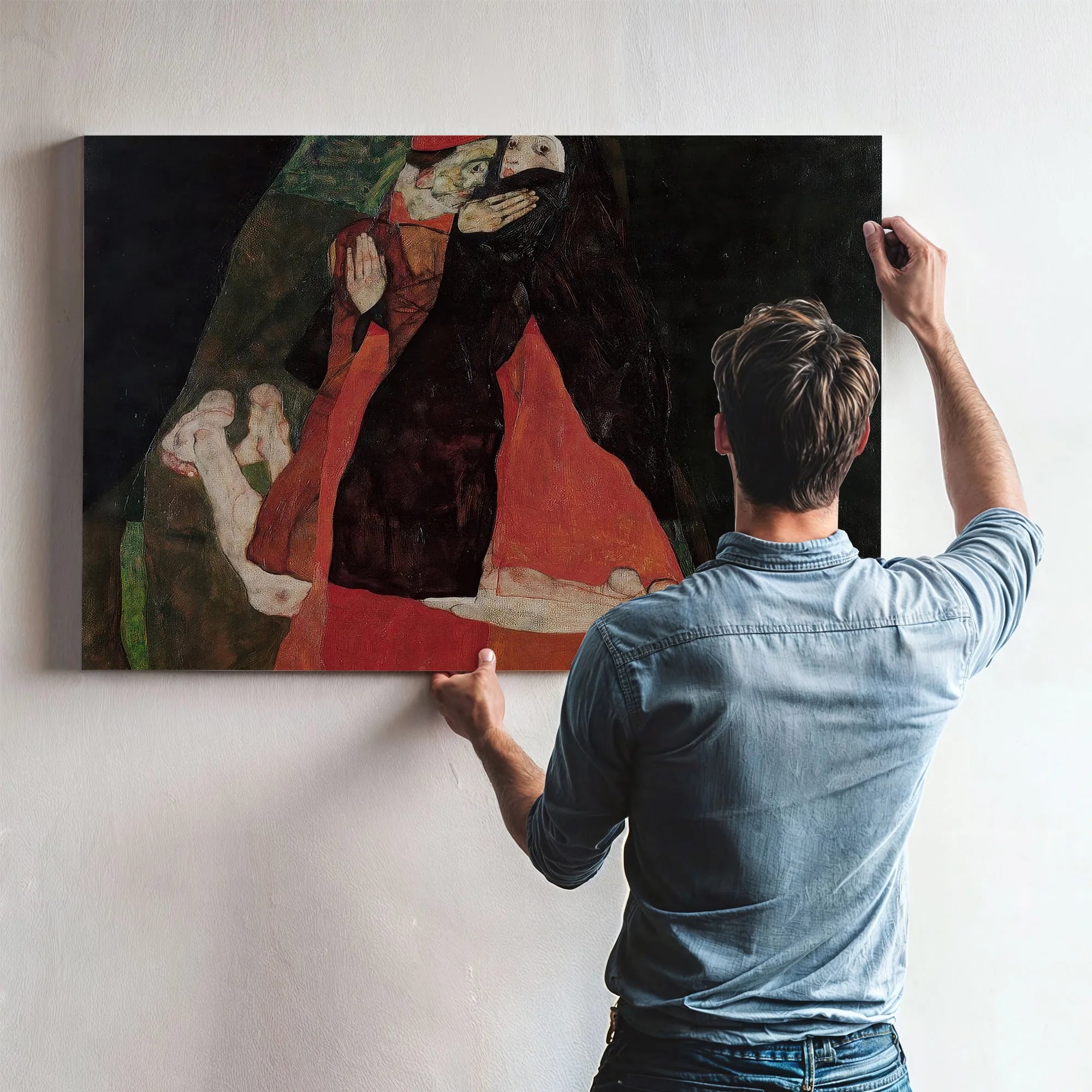 Cardinal And Nun Caress 1912 Expressionism Pc By Egon Schiele Fine Art Print