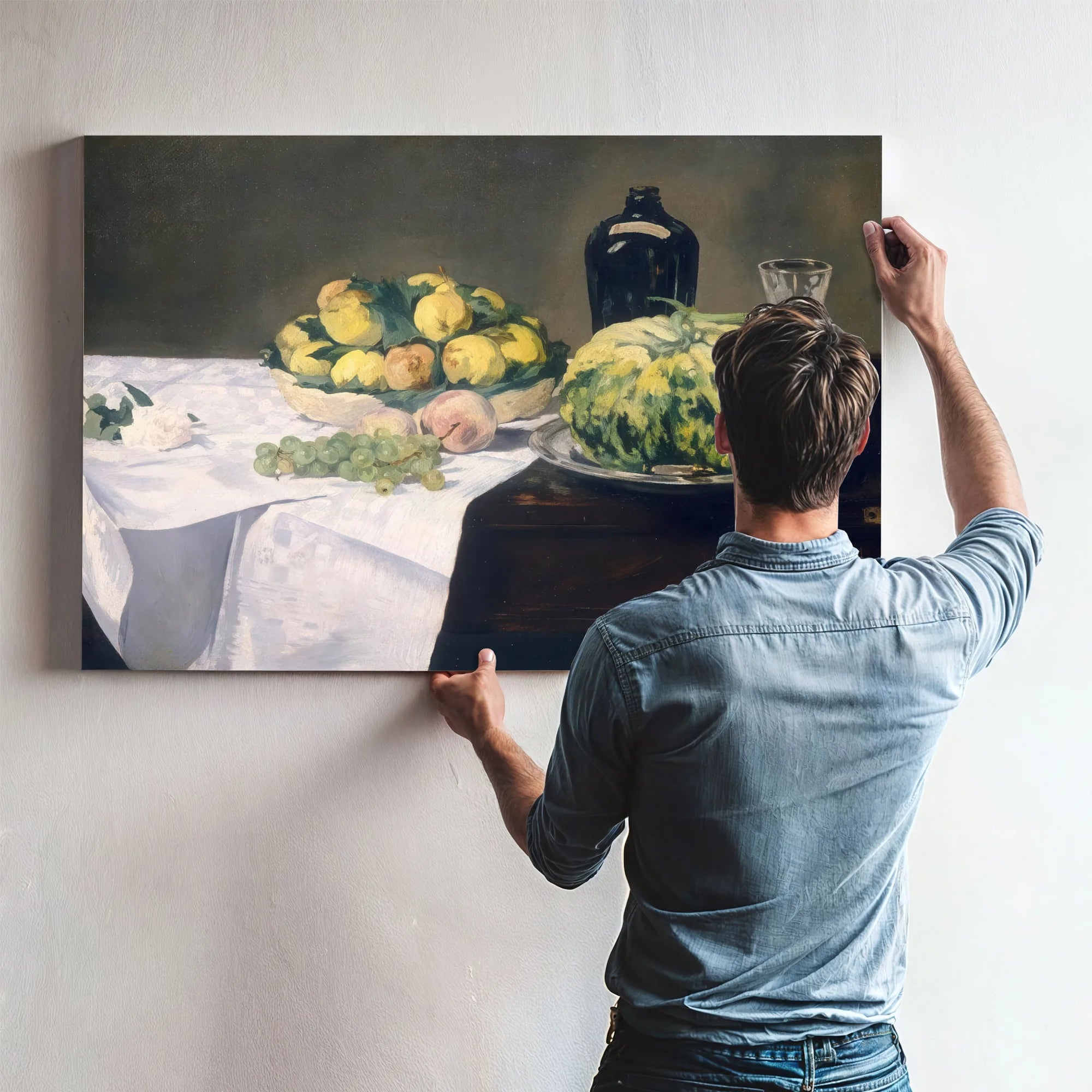 Still Life With Melons And Peaches By Edouard Manet Fine Art Print