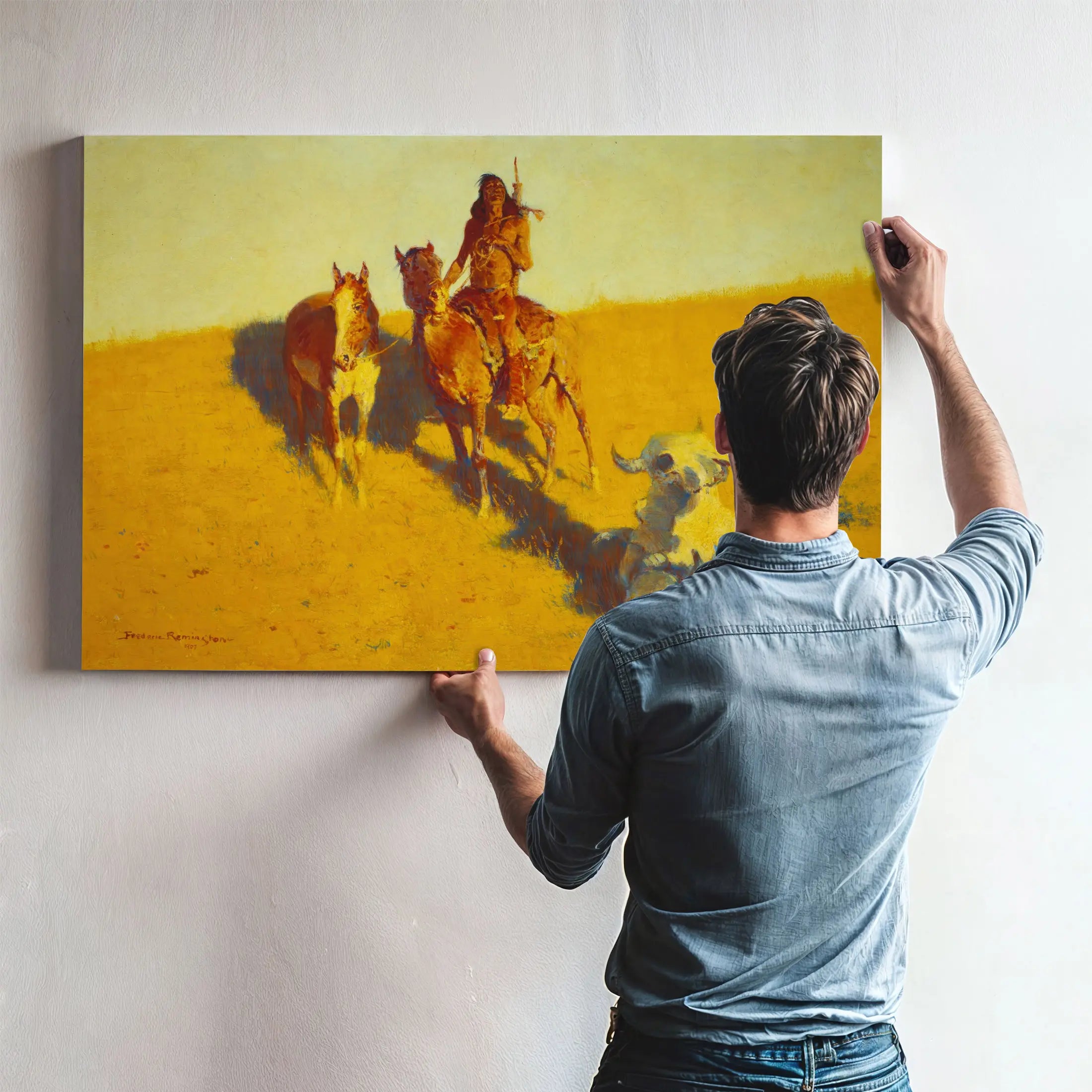 Sign Of The Buffalo Scout  by Frederic Remington