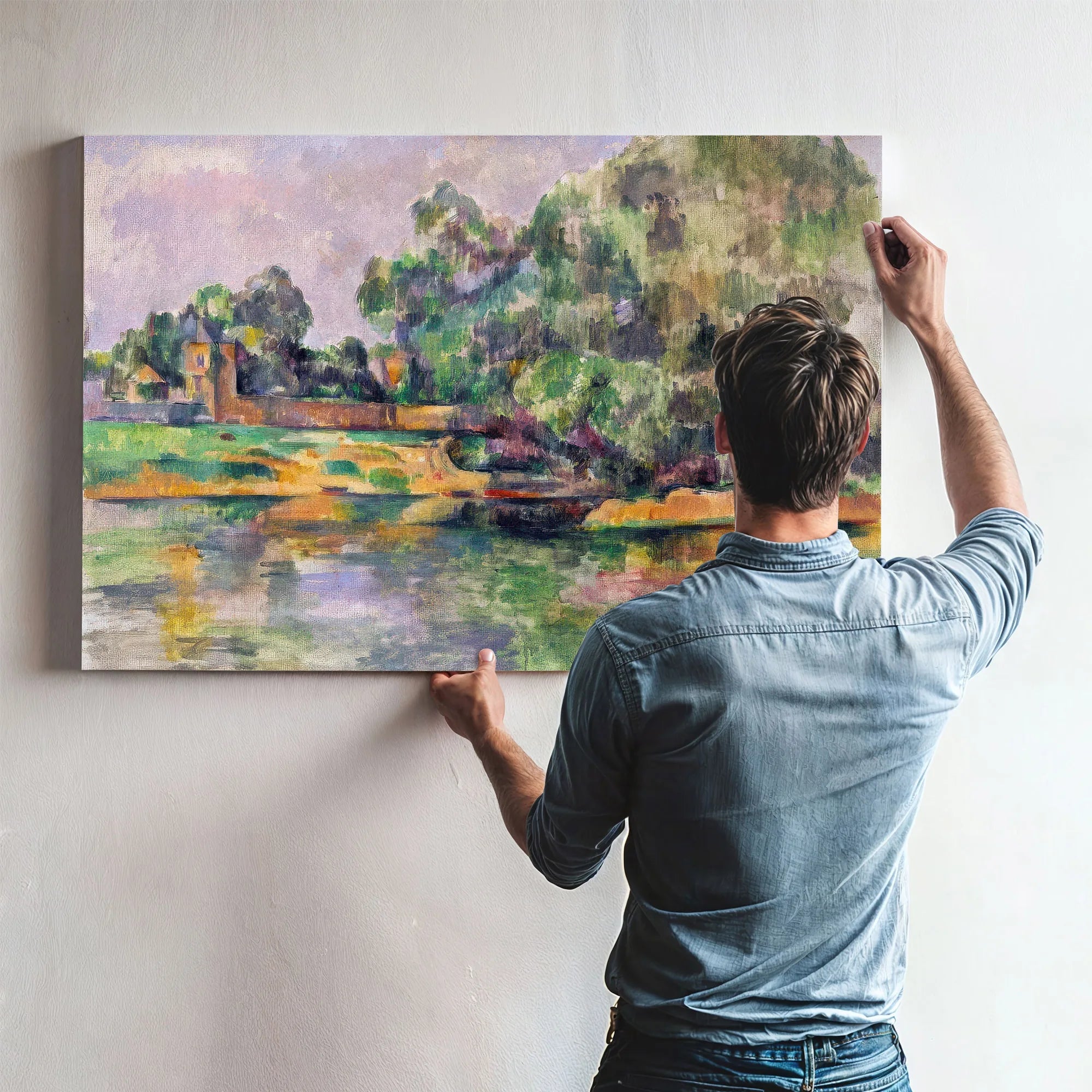 Riverbank By Paul Cezanne Fine Art Print