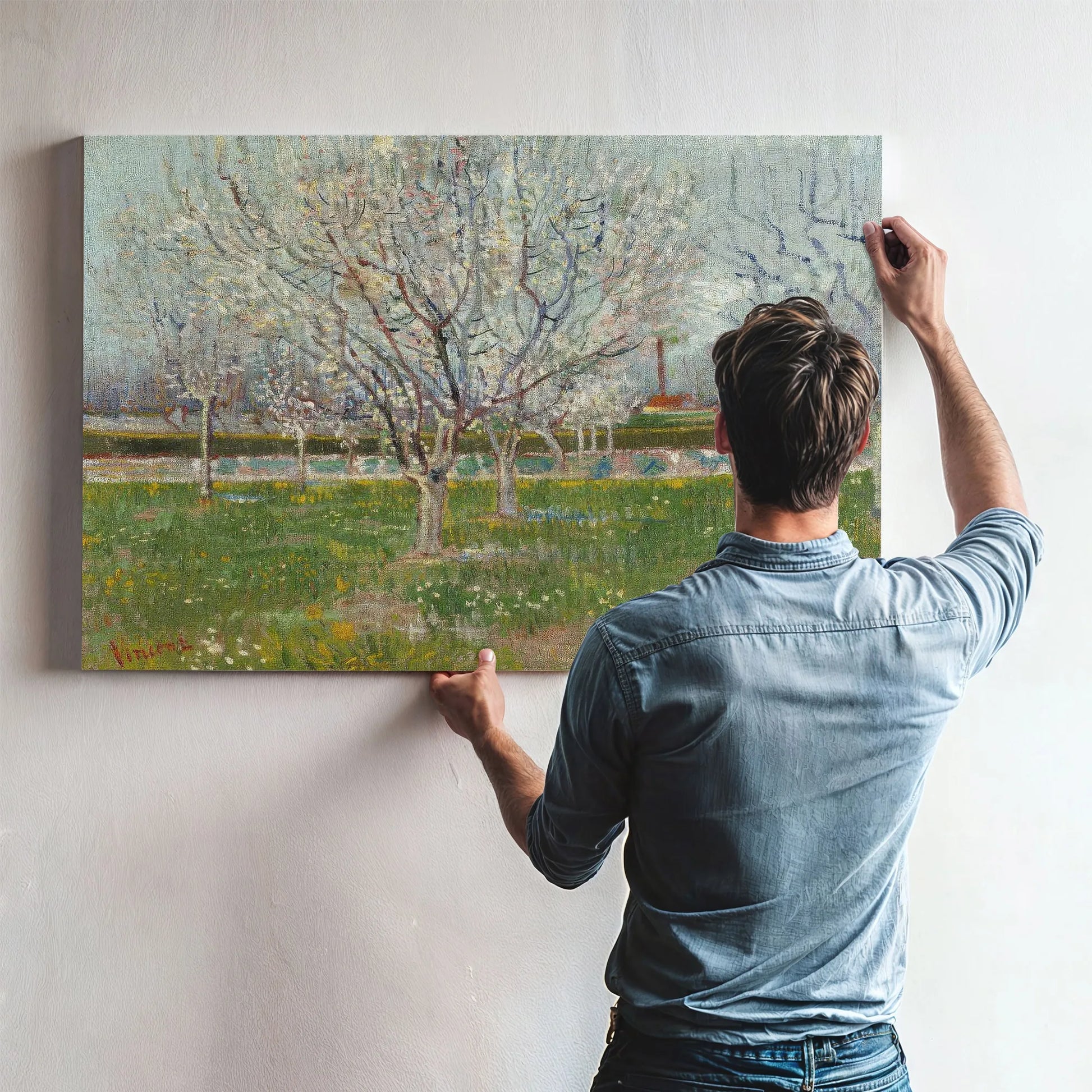 Orchard In Blossom (Plum Trees) By Vincent Van Gogh Fine Art Print