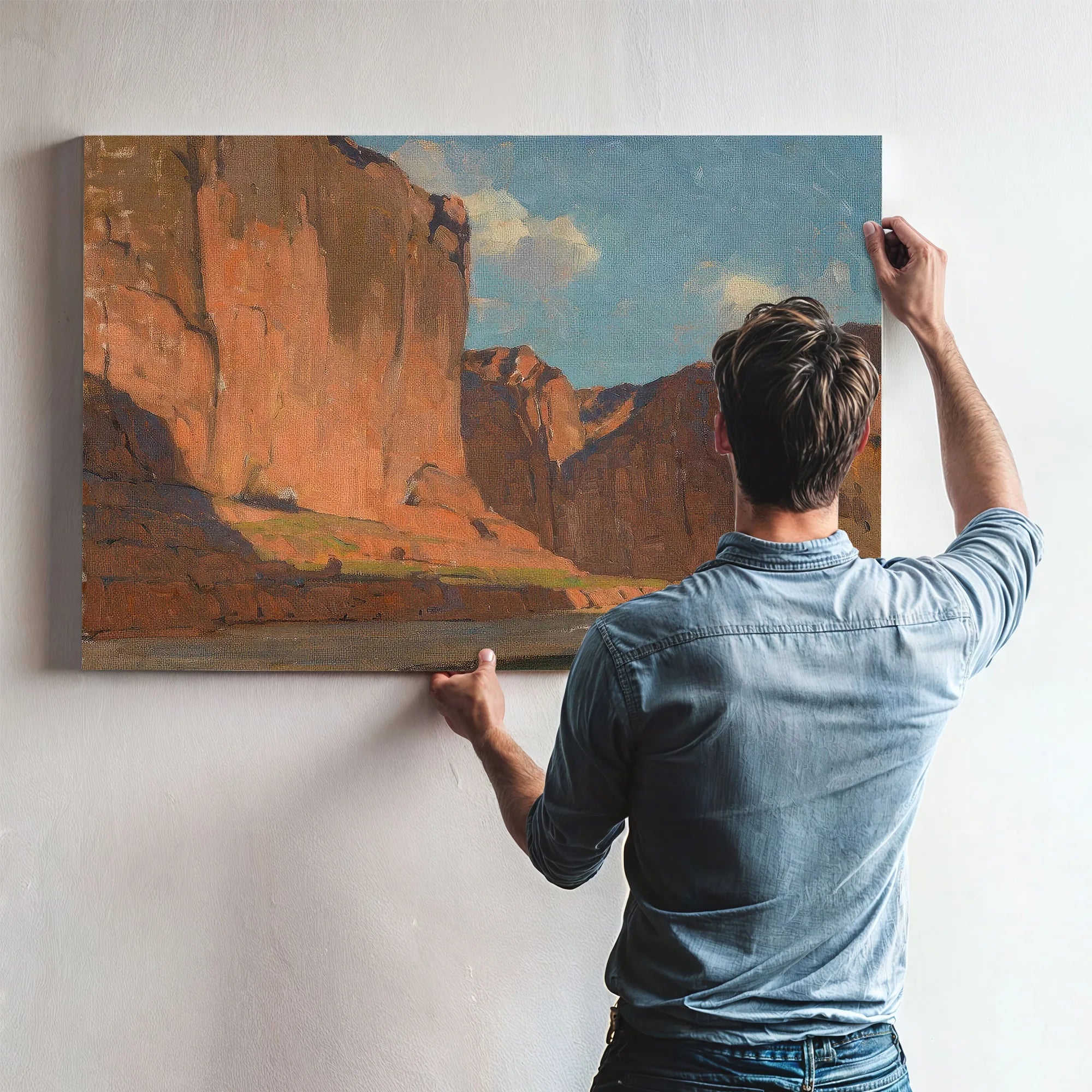 Riders Passing Through The Canyon By Edgar Payne Fine Art Print