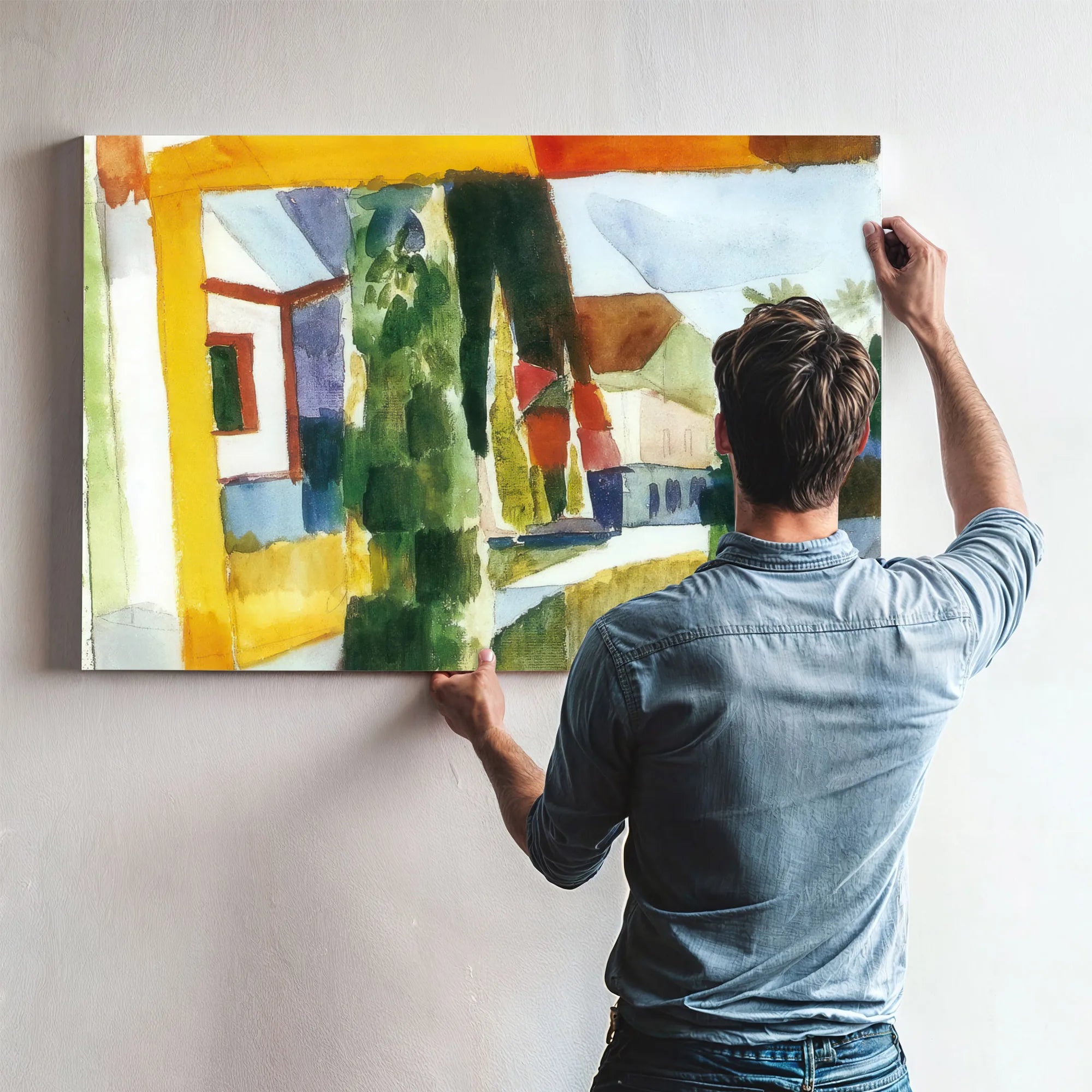 Our Garden On The Lake By August Macke Fine Art Print