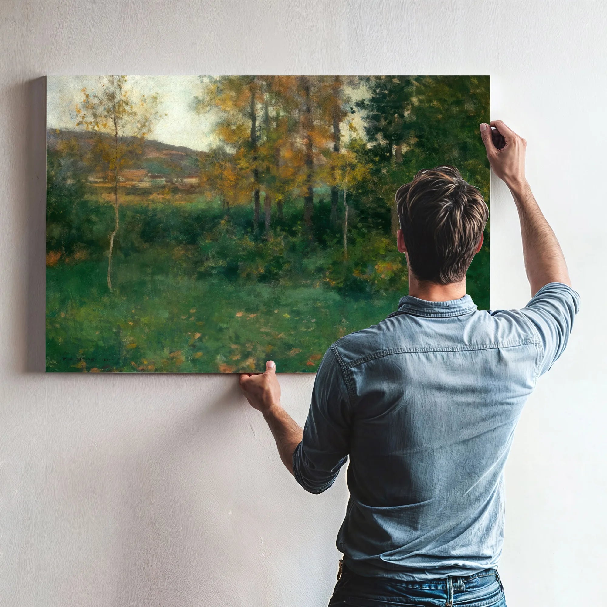 Spring Landscape Giverny By Willard Leroy Metcalf Fine Art Print