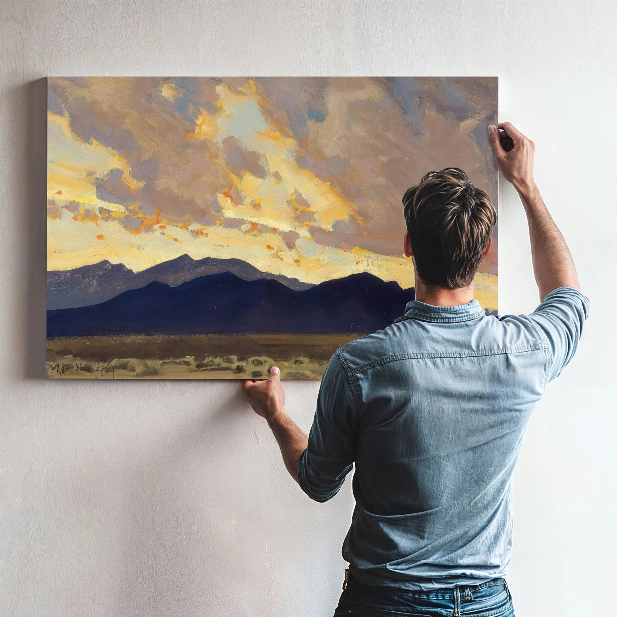 Mountains And Rainstorm By Maynard Dixon Fine Art Print