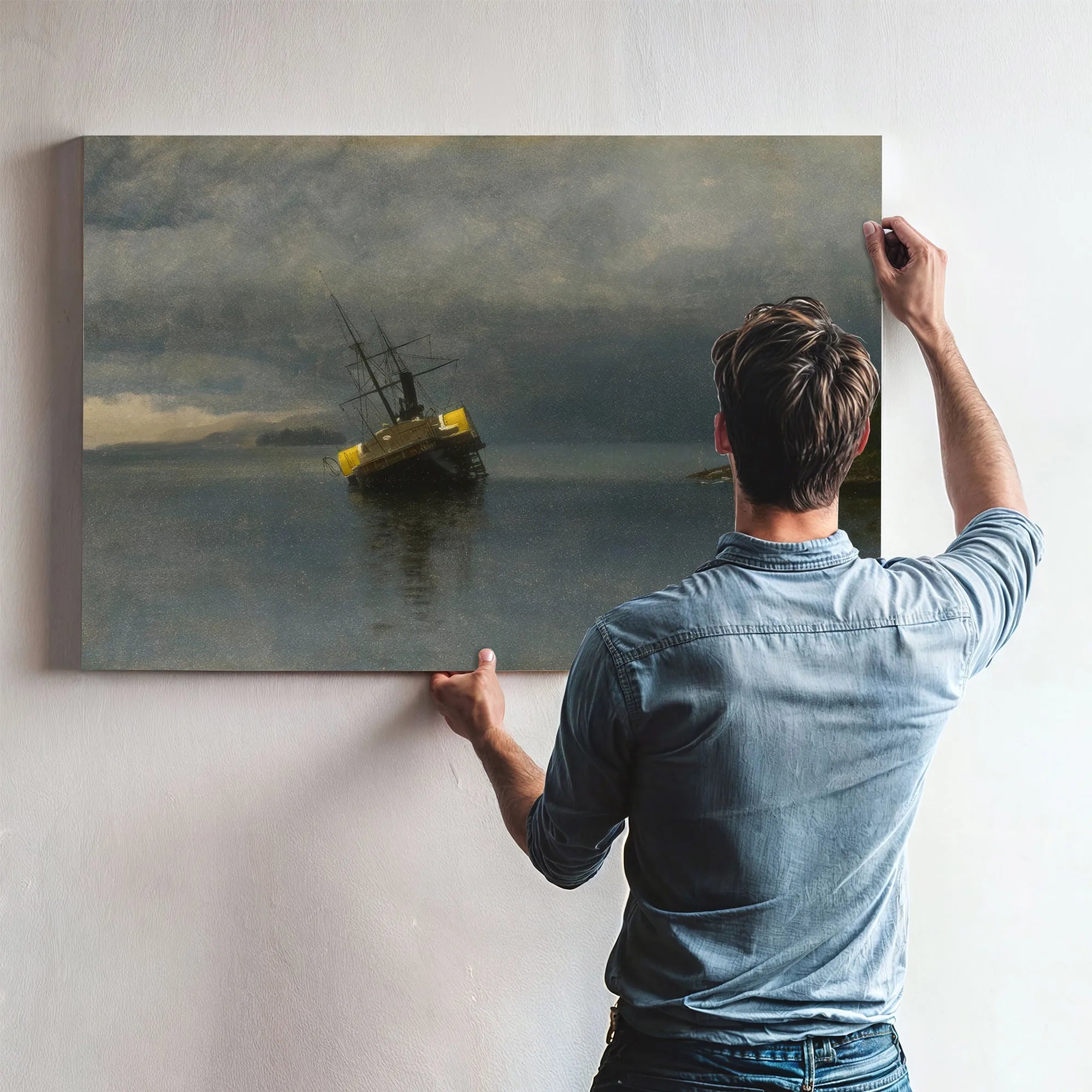 Wreck Of The Ancon In Loring Bay Alaska By Albert Bierstadt Fine Art Print
