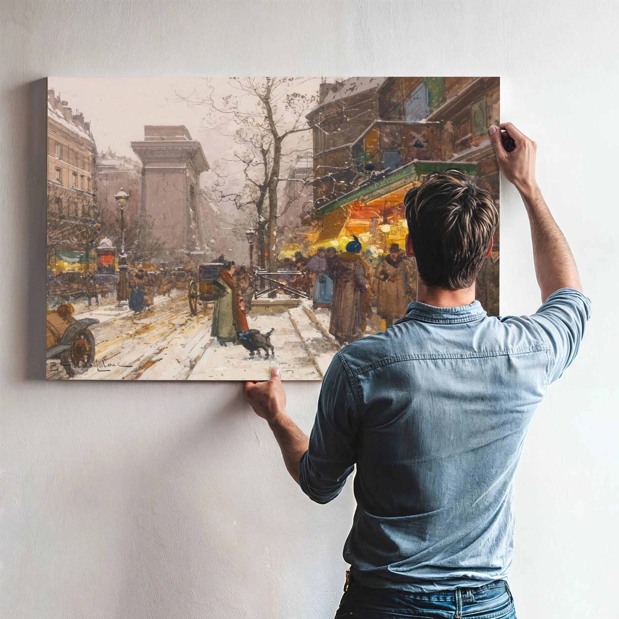 Boulevard De Bonne Nouvelle By Eugene Galien Laloue Fine Art Print