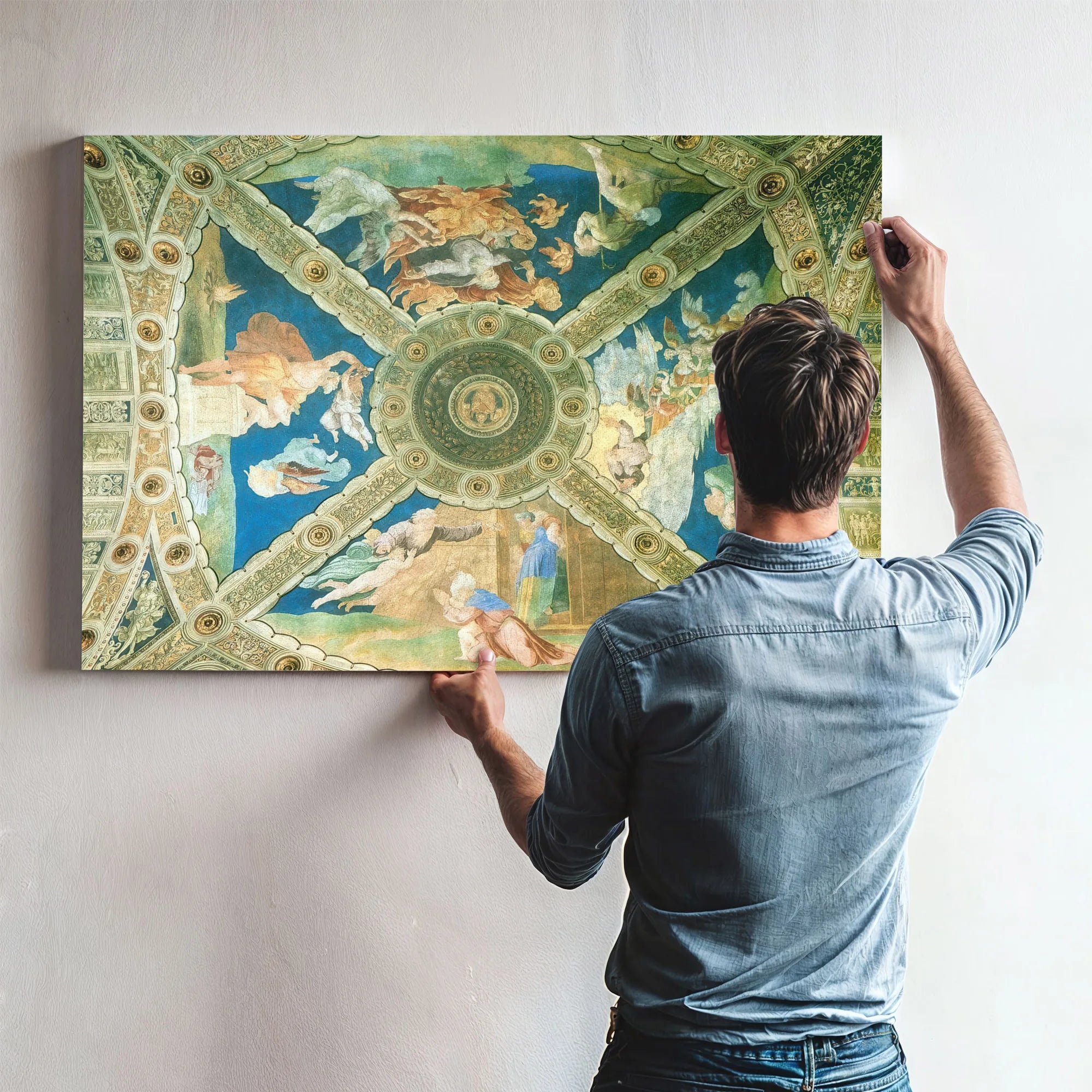 Ceiling Of The Stanza Di Eliodoro By Raphael Fine Art Print