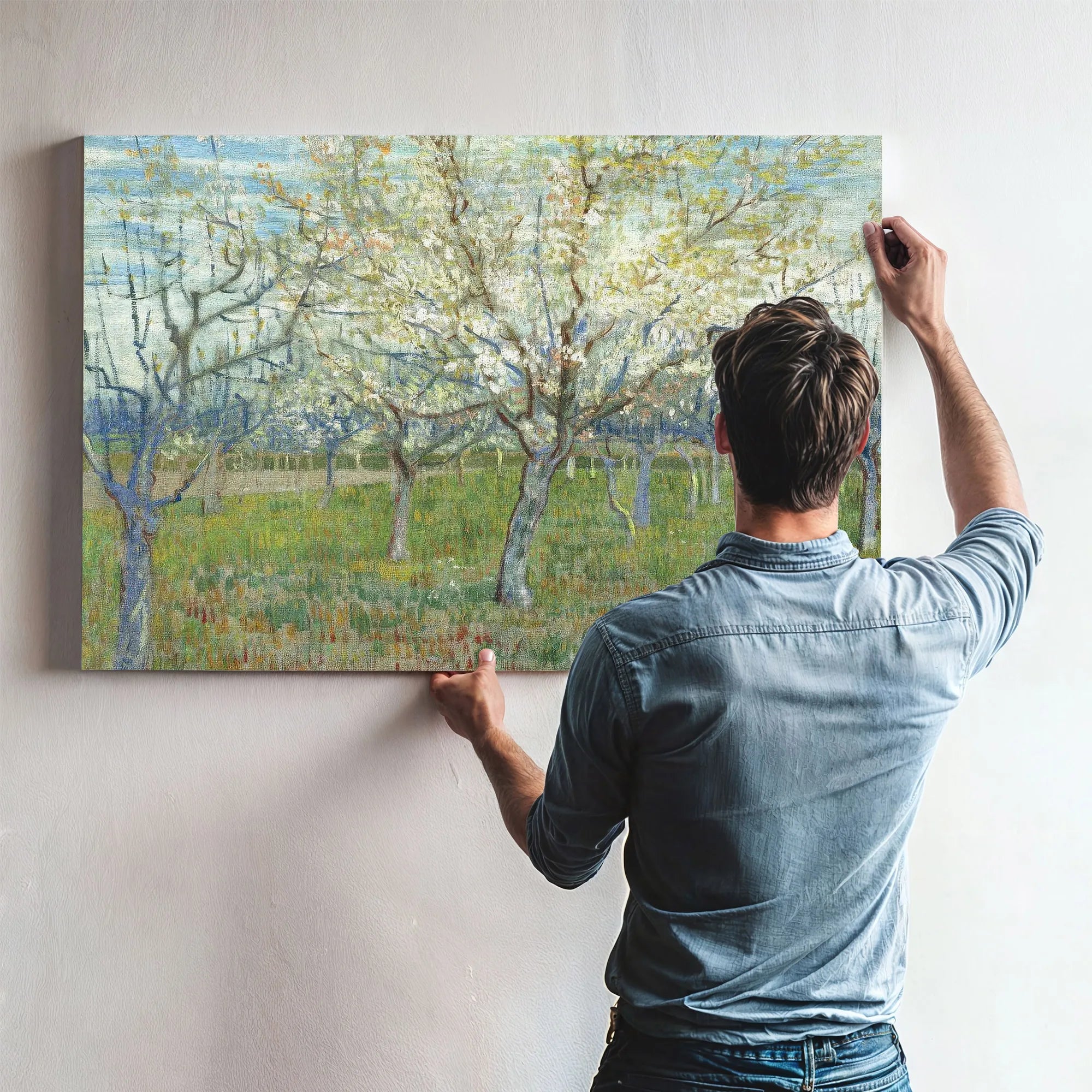 The Pink Orchard By Vincent Van Gogh Fine Art Print