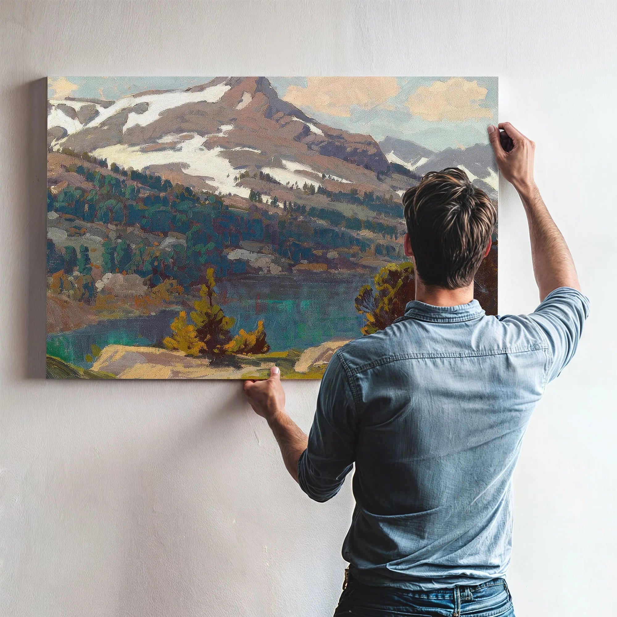 Sierra Lake And Glaciers By Edgar Payne Fine Art Print